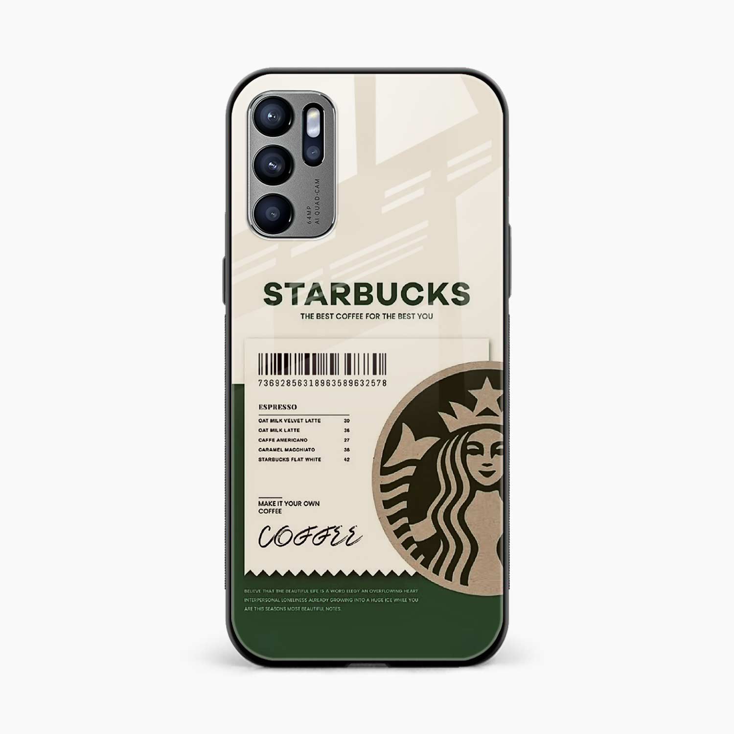 Starbucks Oppo Reno 6 Pro Back Cover
