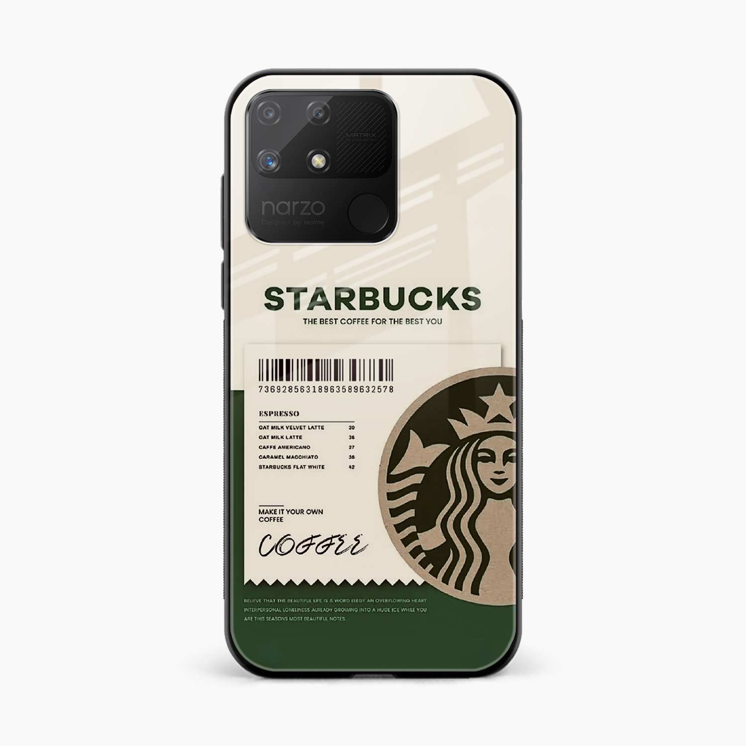 Starbucks Realme Narzo 50a Back Cover
