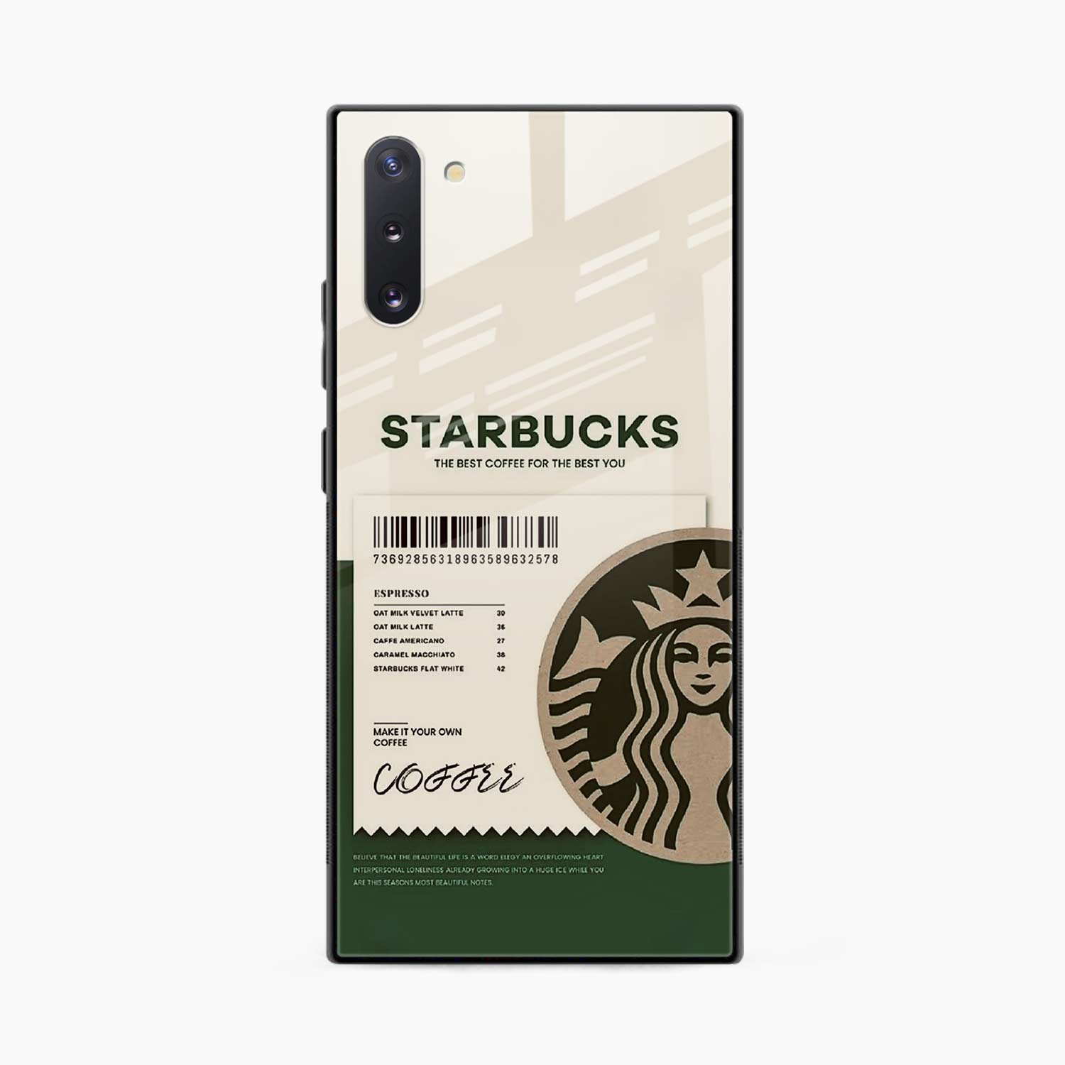 Starbucks Samsung Note 10 Back Cover