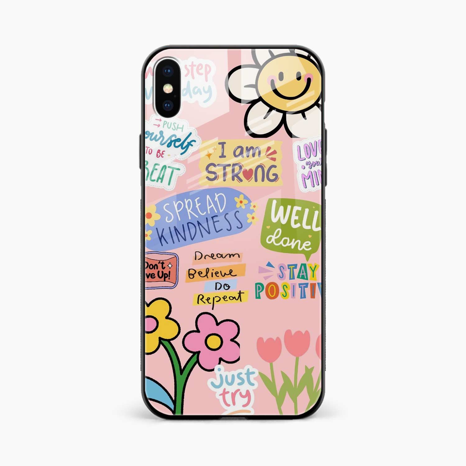 Stay Positive iPhone XS Back Cover