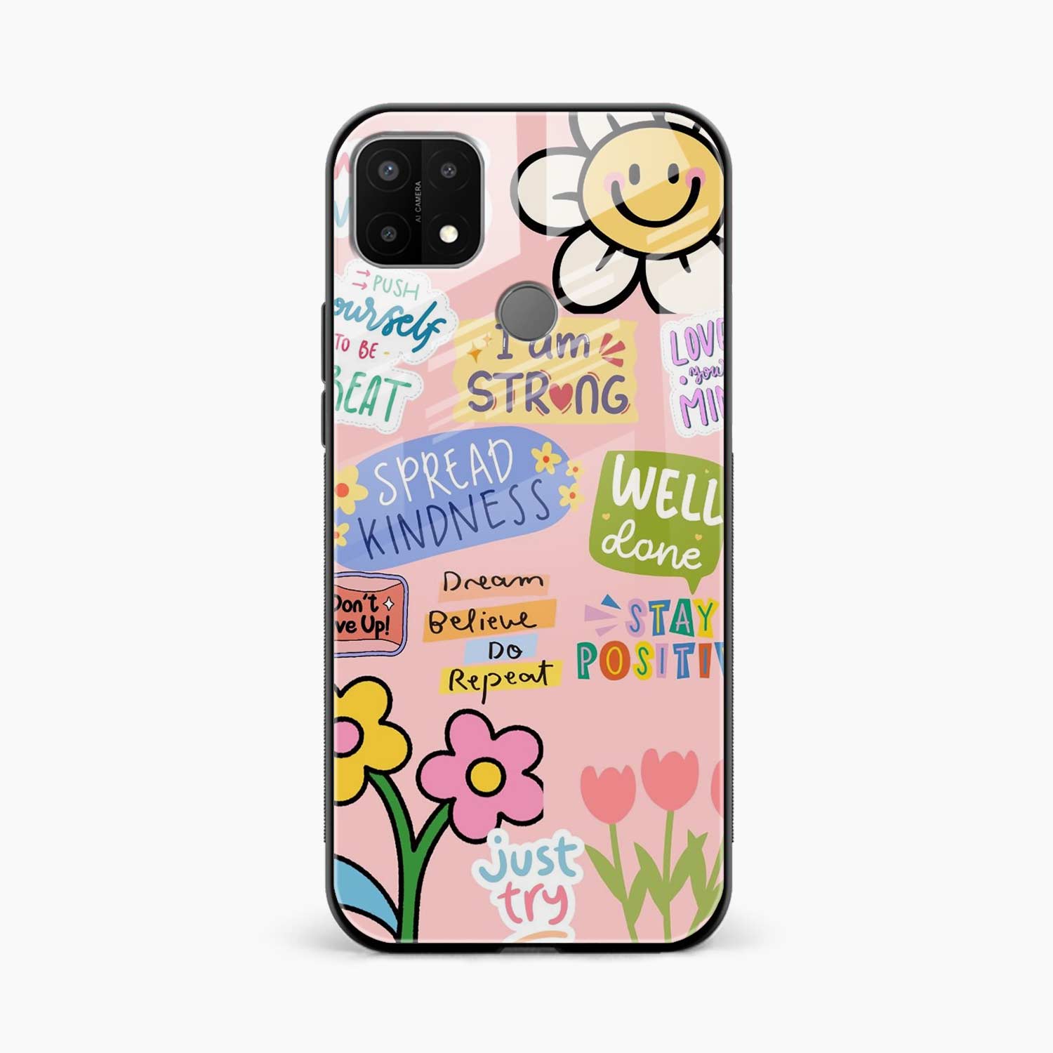 Stay Positive Oppo A15 Back Cover