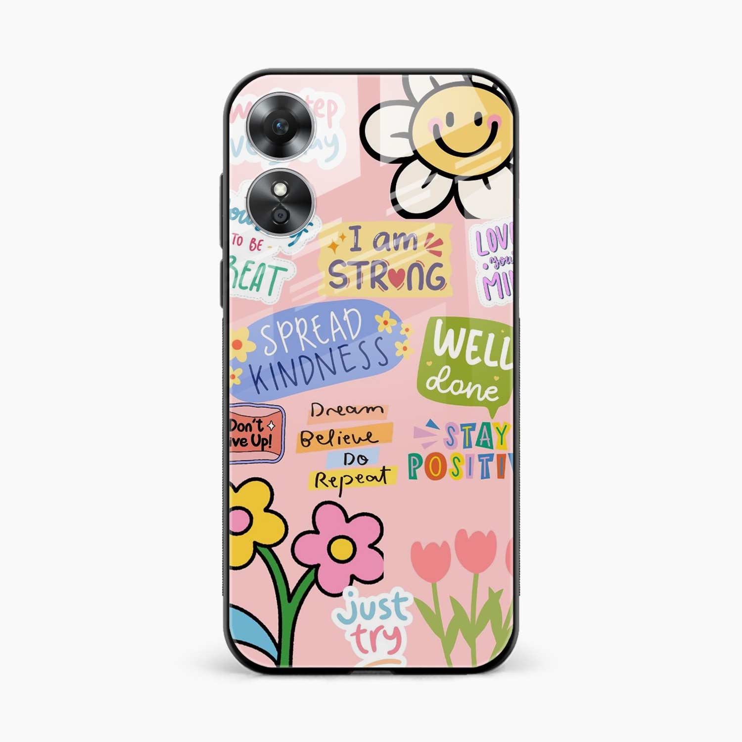 Stay Positive Oppo A17 Back Cover