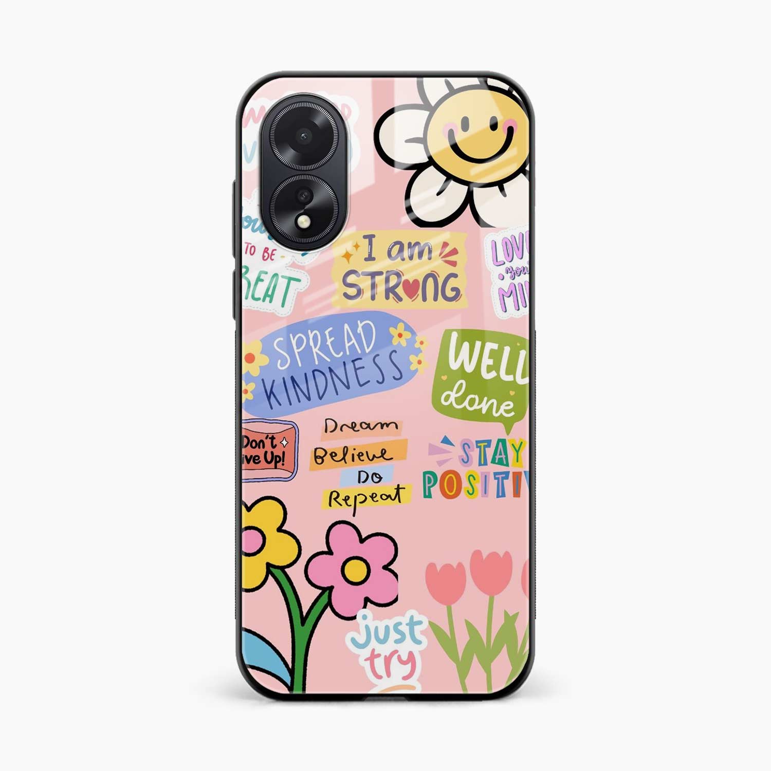 Stay Positive Oppo A38 Back Cover