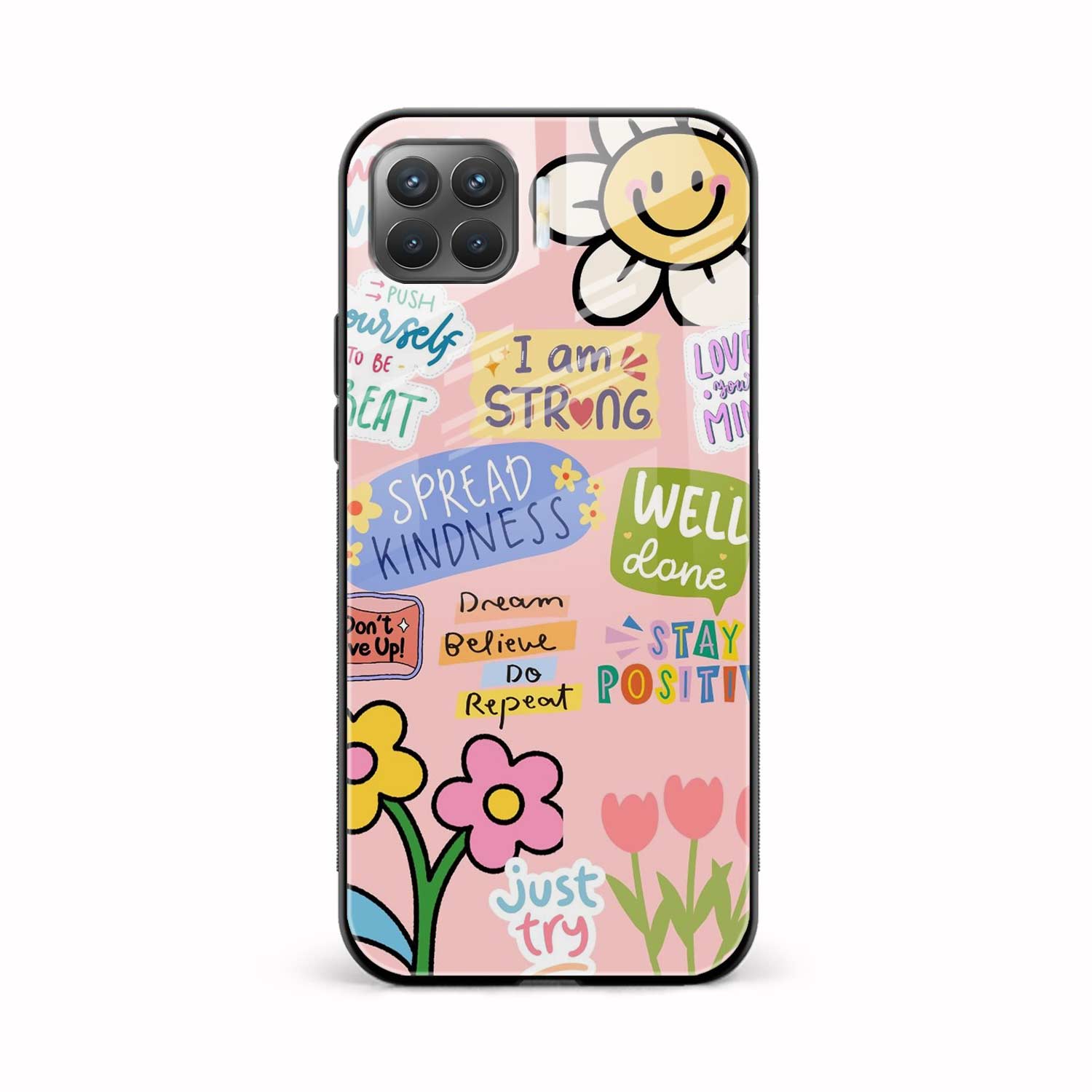 Stay Positive Oppo F17 Back Cover