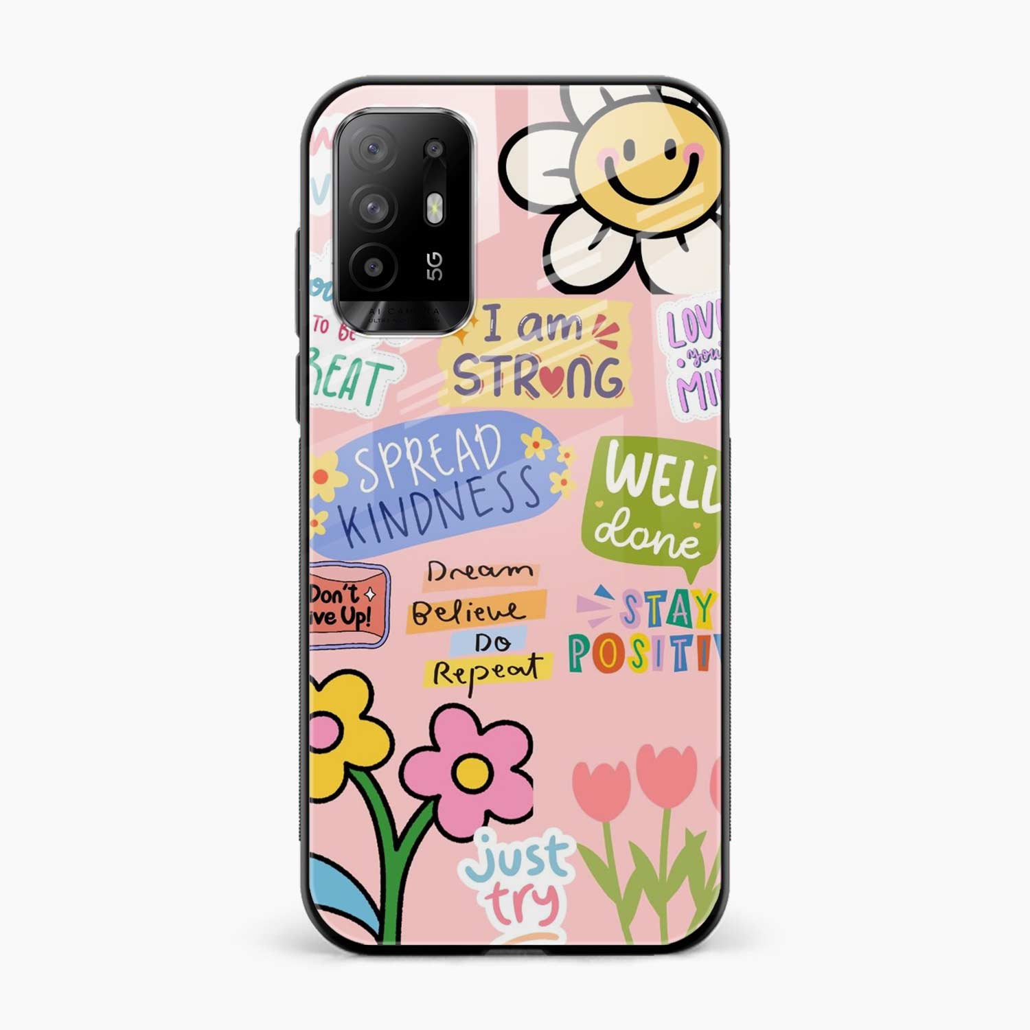 Stay Positive Oppo F19 Pro Plus Back Cover