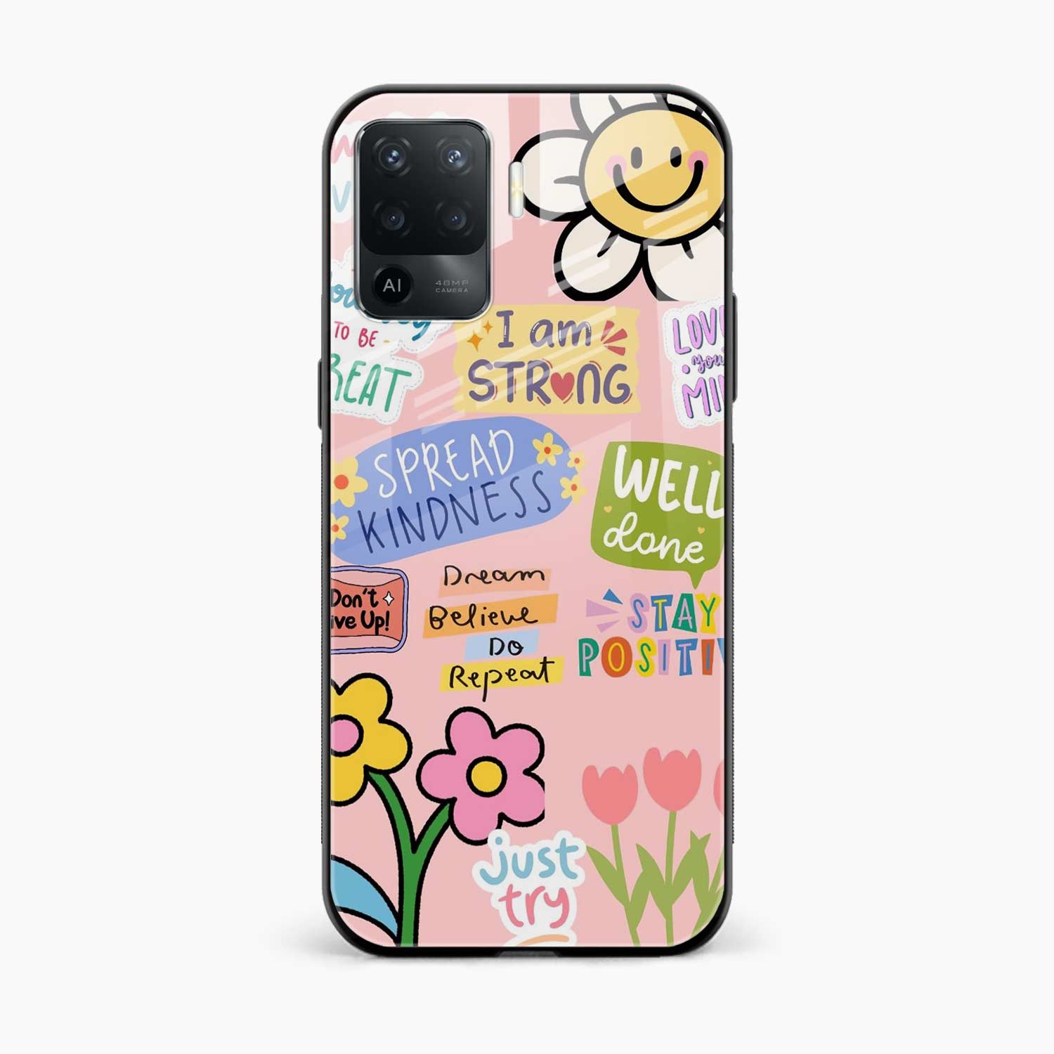 Stay Positive Oppo F19 Pro Back Cover