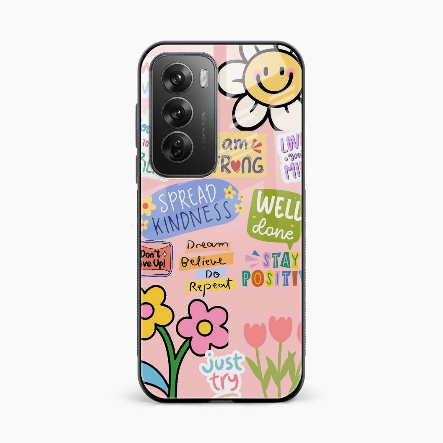 Stay Positive Oppo Reno 12 5G Back Cover