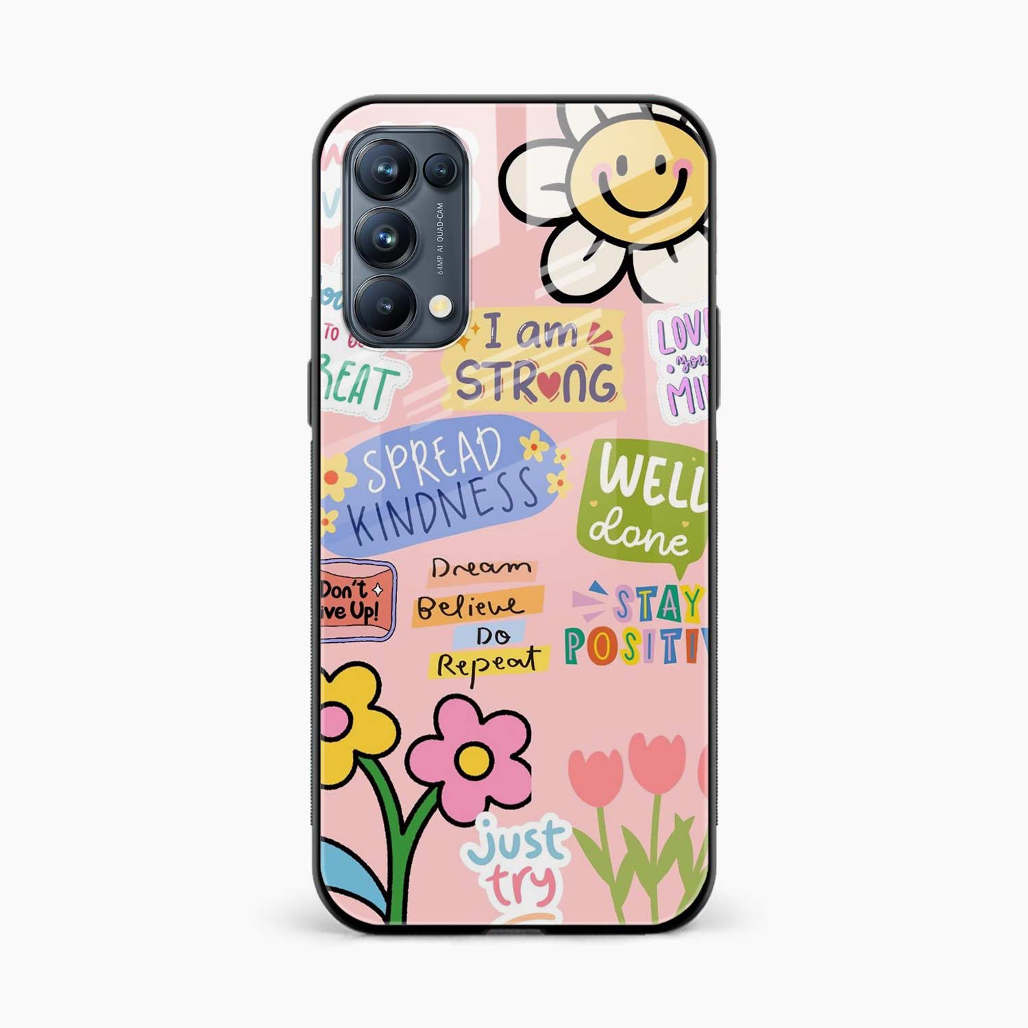 Stay Positive Oppo Reno 5 Back Cover