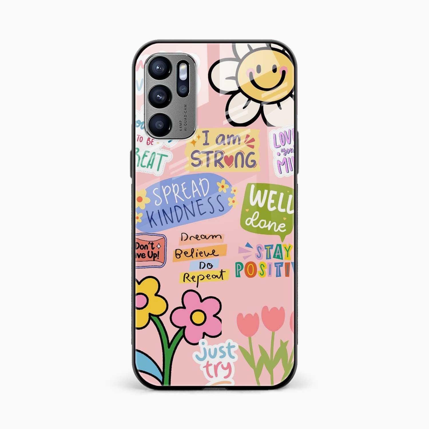 Stay Positive Oppo Reno 6 Pro Back Cover