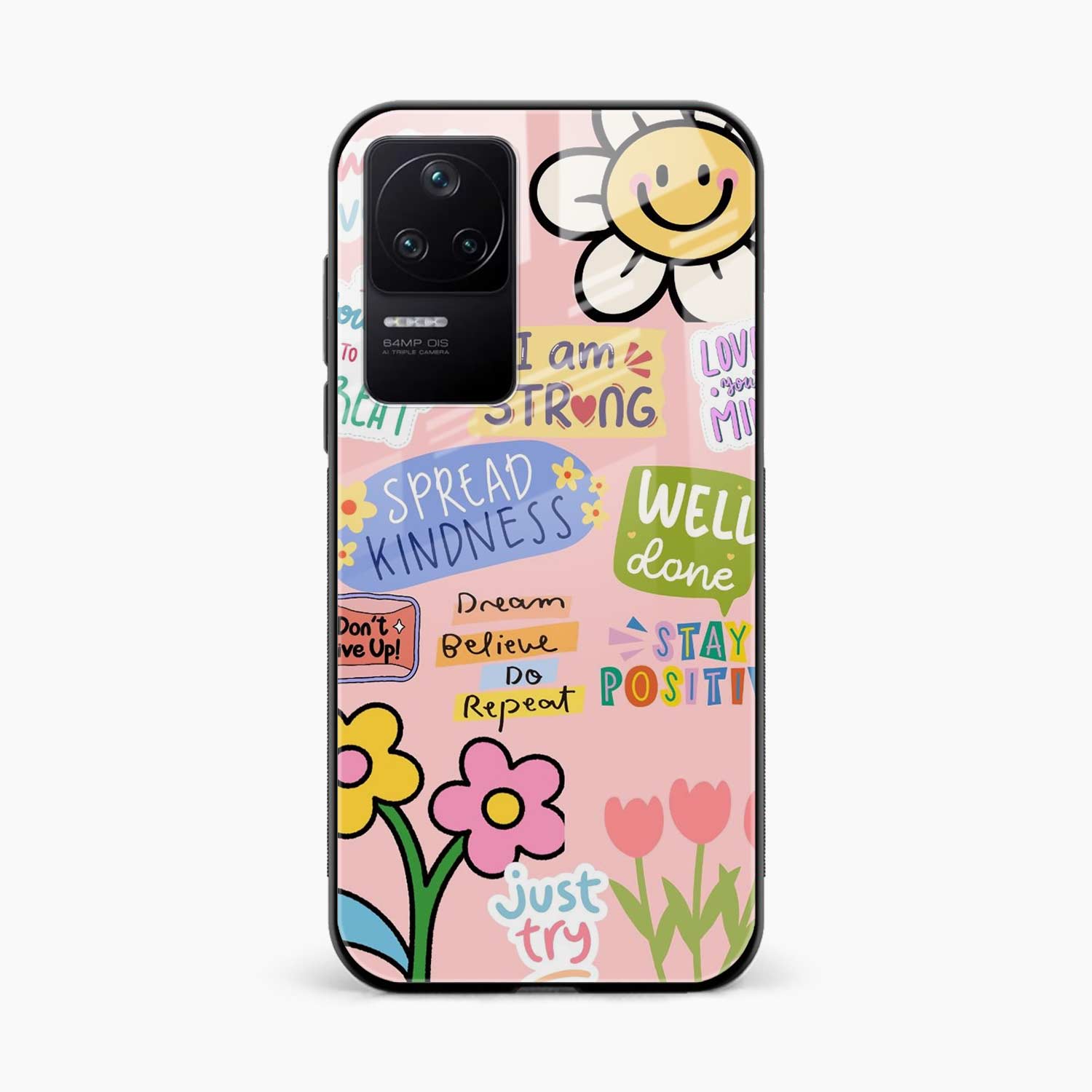 Stay Positive Poco F4 Back Cover