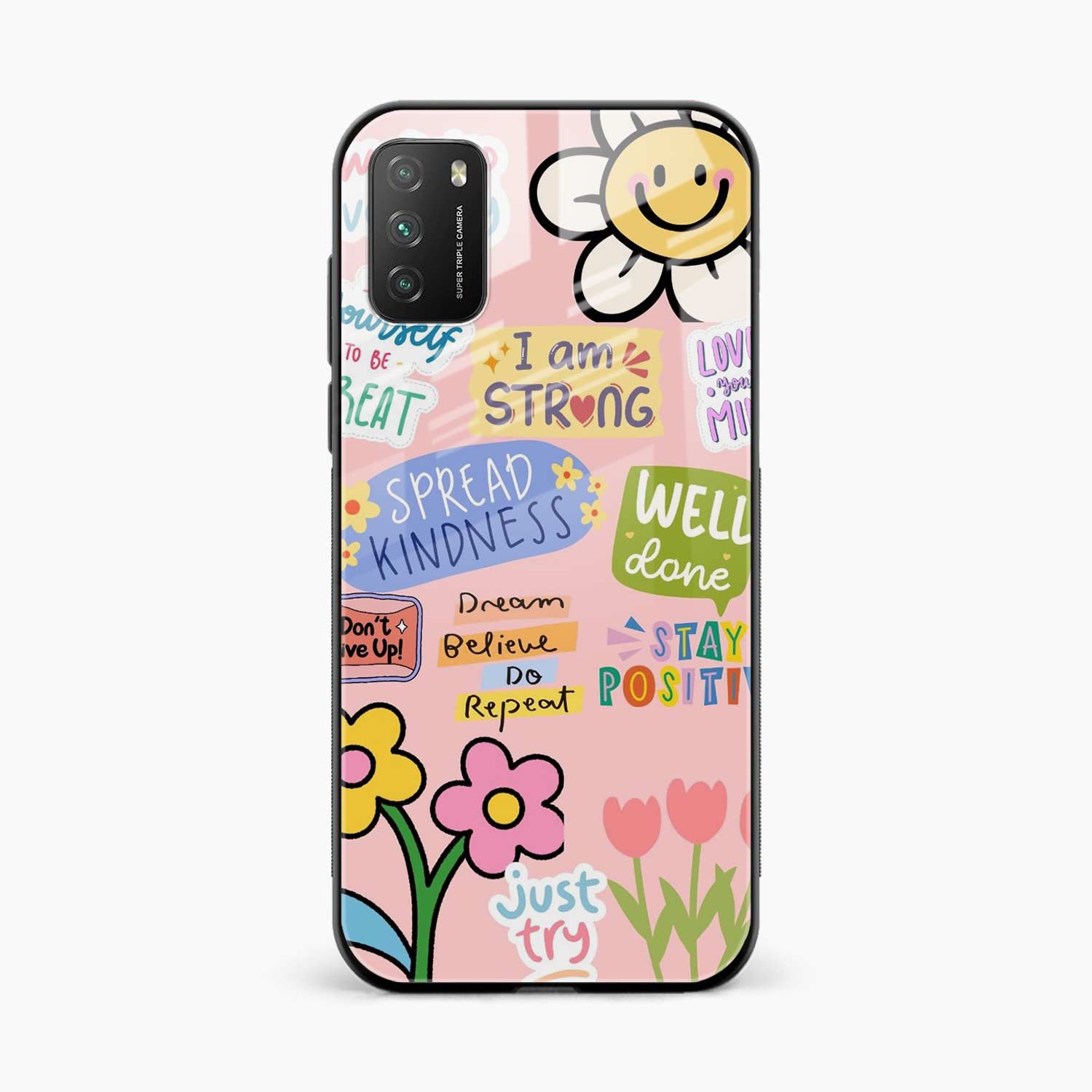 Stay Positive Poco M3 Back Cover