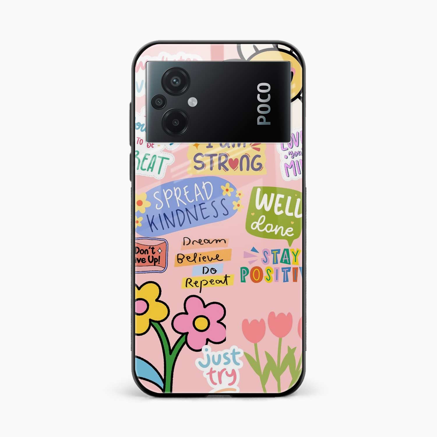 Stay Positive Poco M5 Back Cover