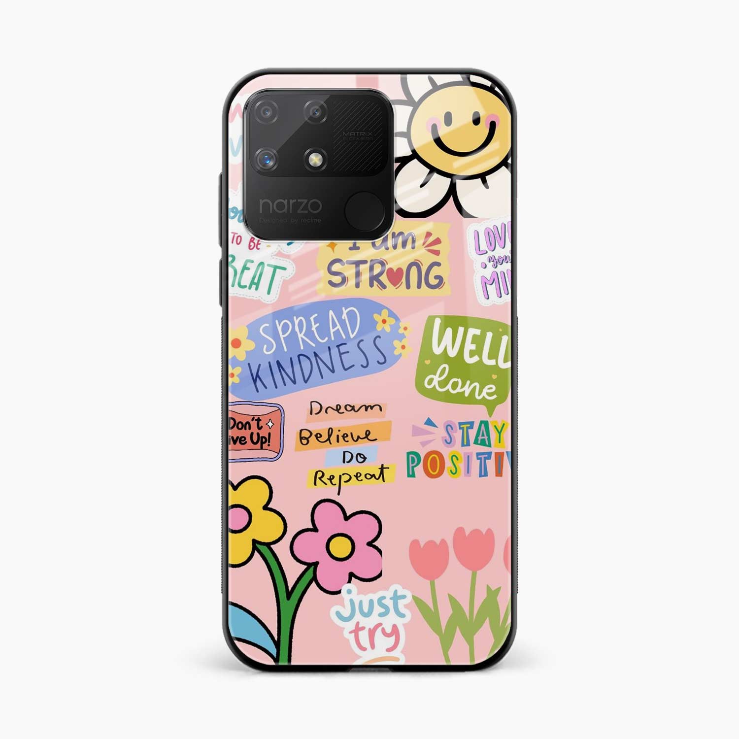 Stay Positive Realme Narzo 50a Back Cover