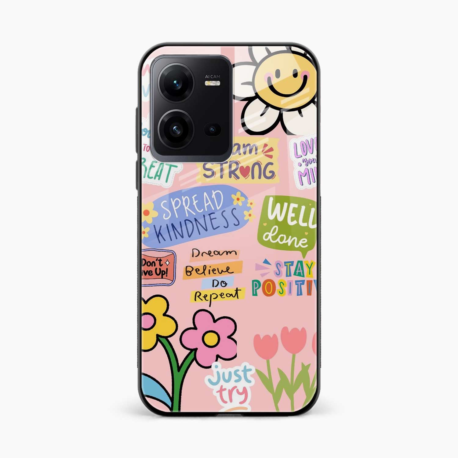 Stay Positive Vivo V25 Back Cover