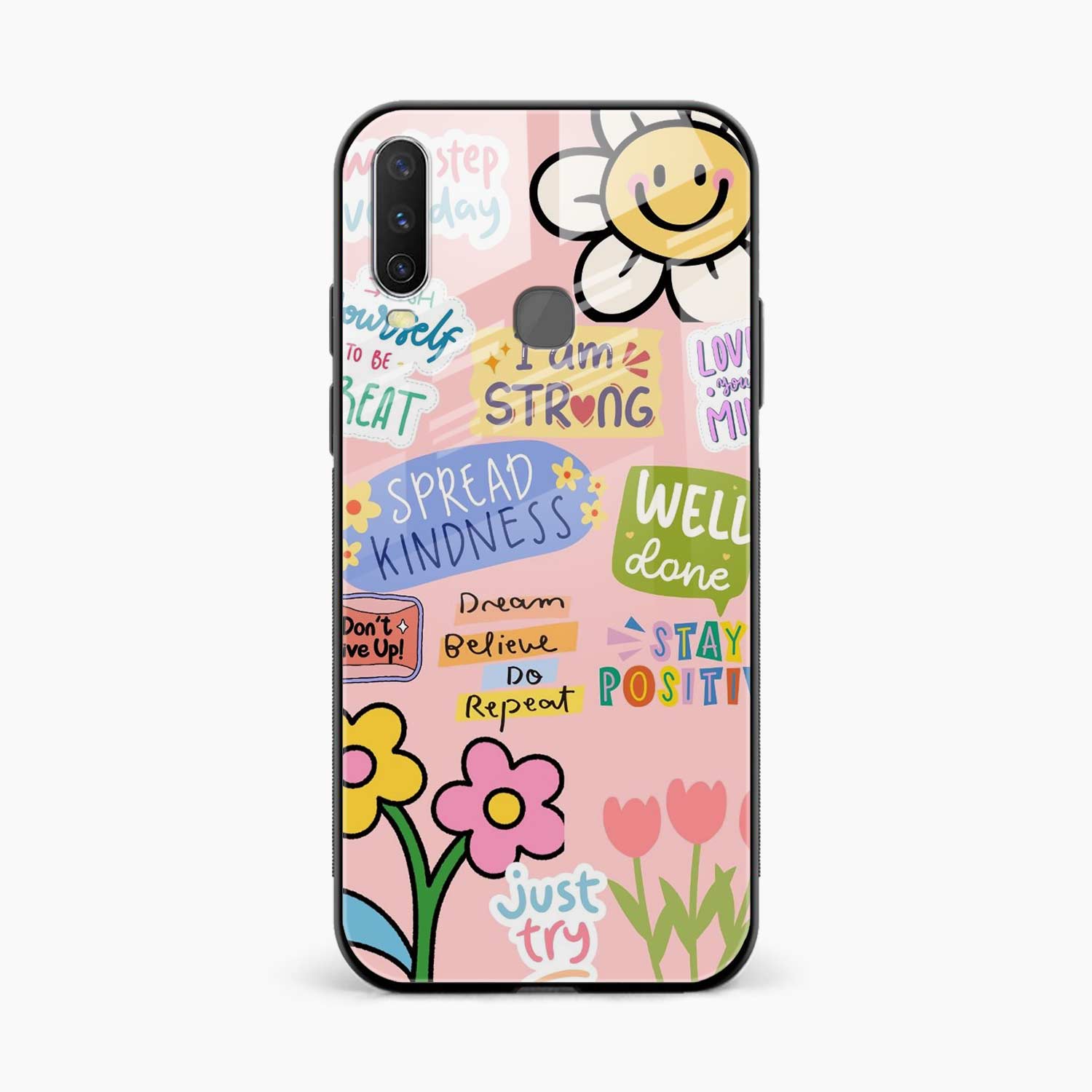 Stay Positive Vivo Y12 Back Cover