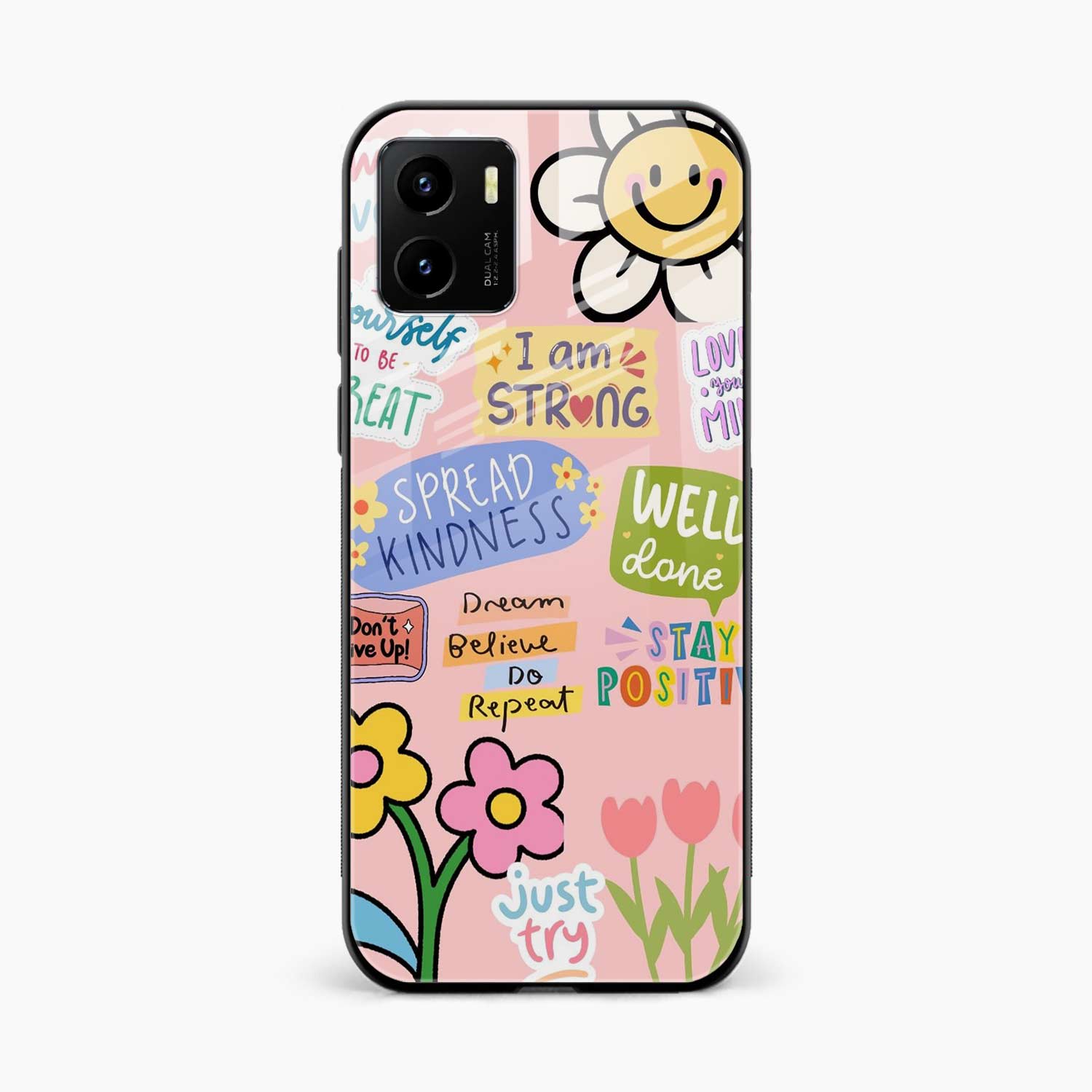 Stay Positive Vivo Y15s Back Cover