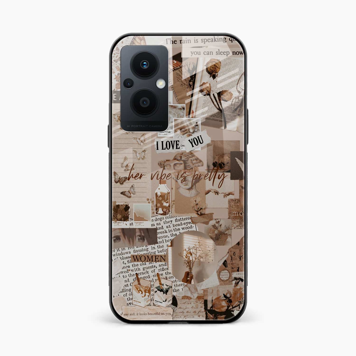 Aesthetic Vintage Oppo Reno 8 Lite Back Cover