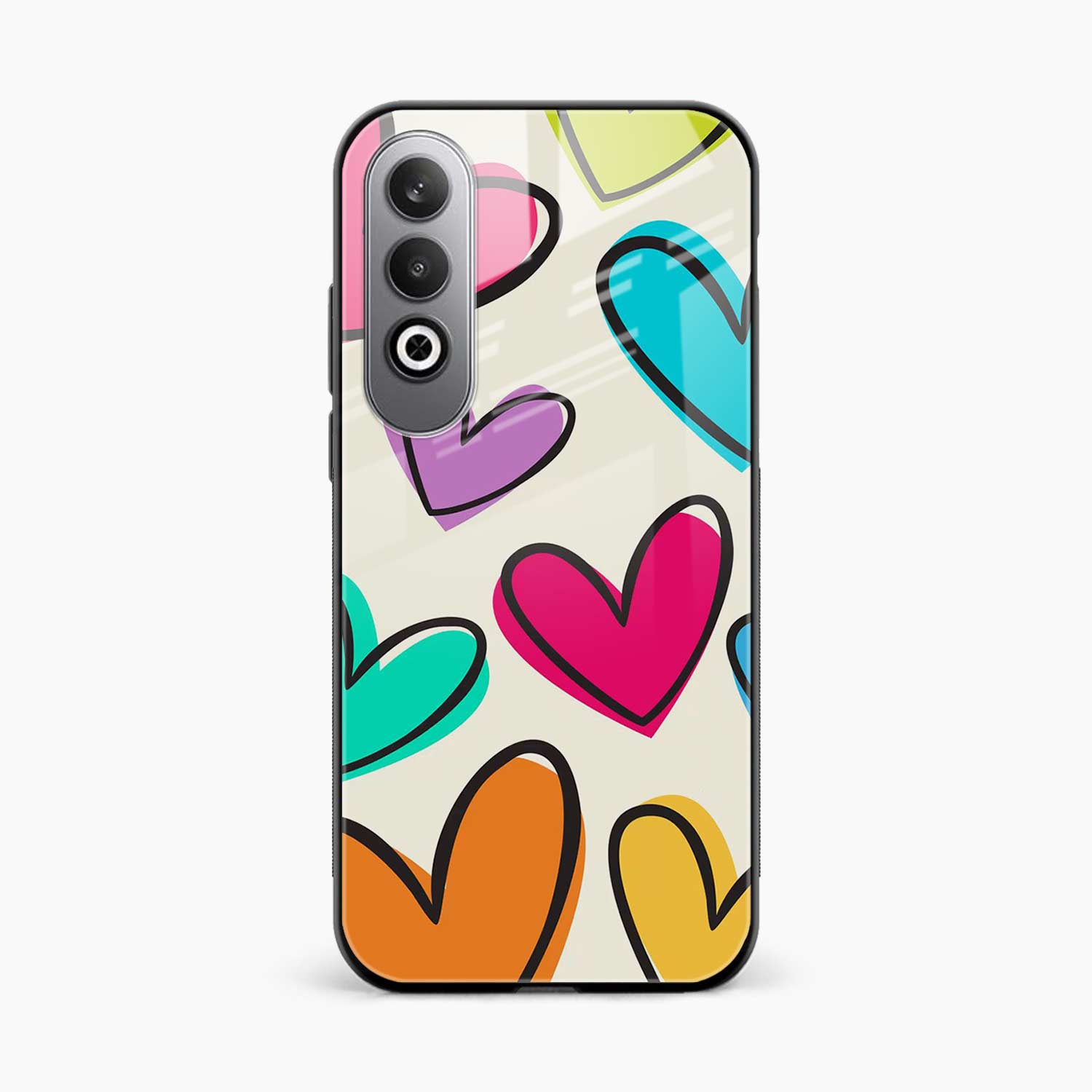 Colorful Hearts Oppo K12x 5G Back Cover