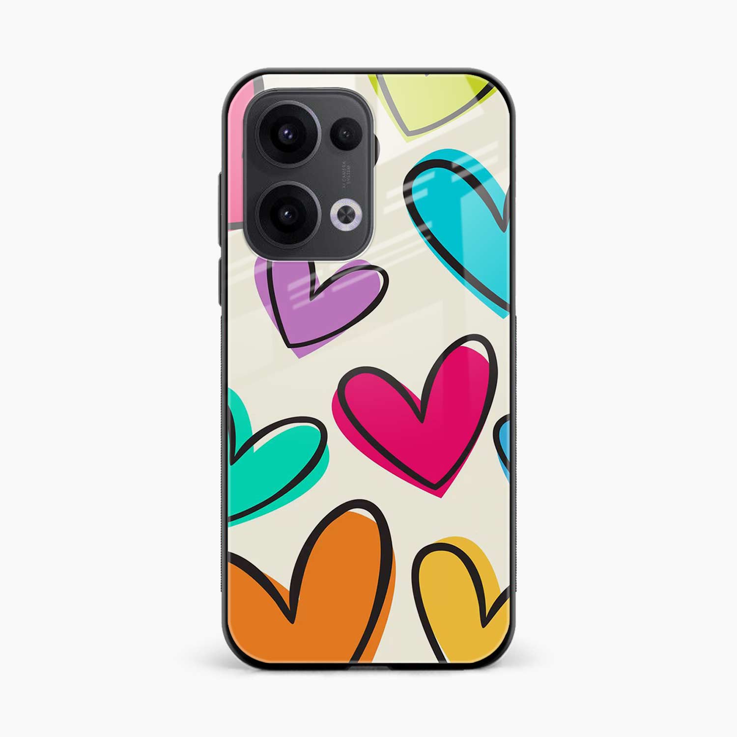 Colorful Hearts Oppo Reno 13 5G Back Cover