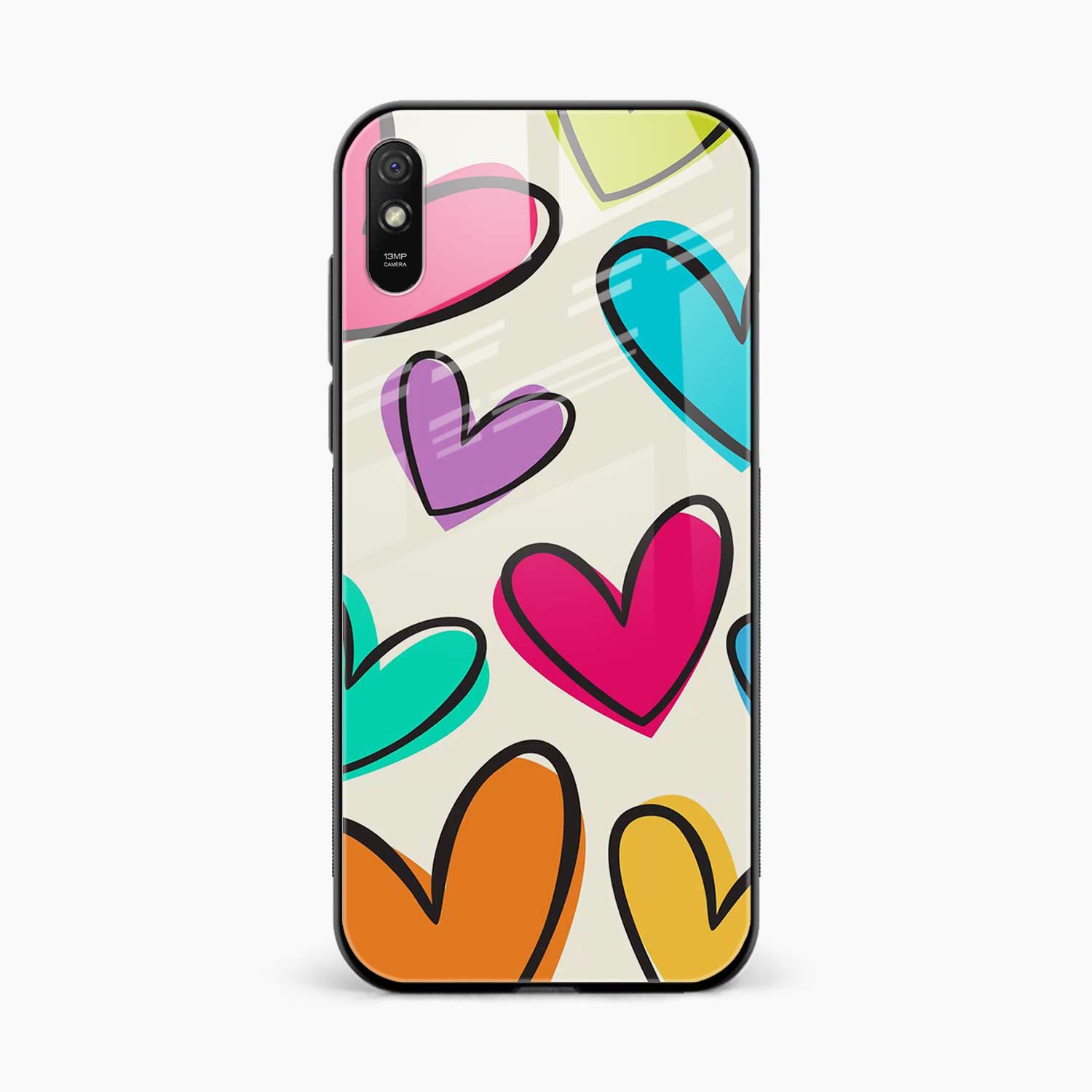 Colorful Hearts Redmi 9a Sport Back Cover