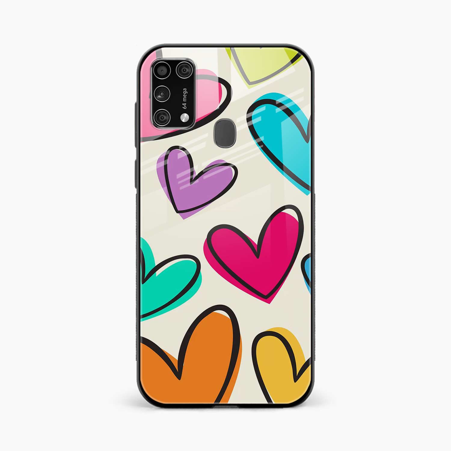Colorful Hearts Samsung M31 Back Cover
