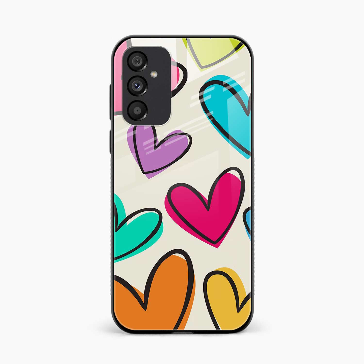 Colorful Hearts Samsung M55s Back Cover