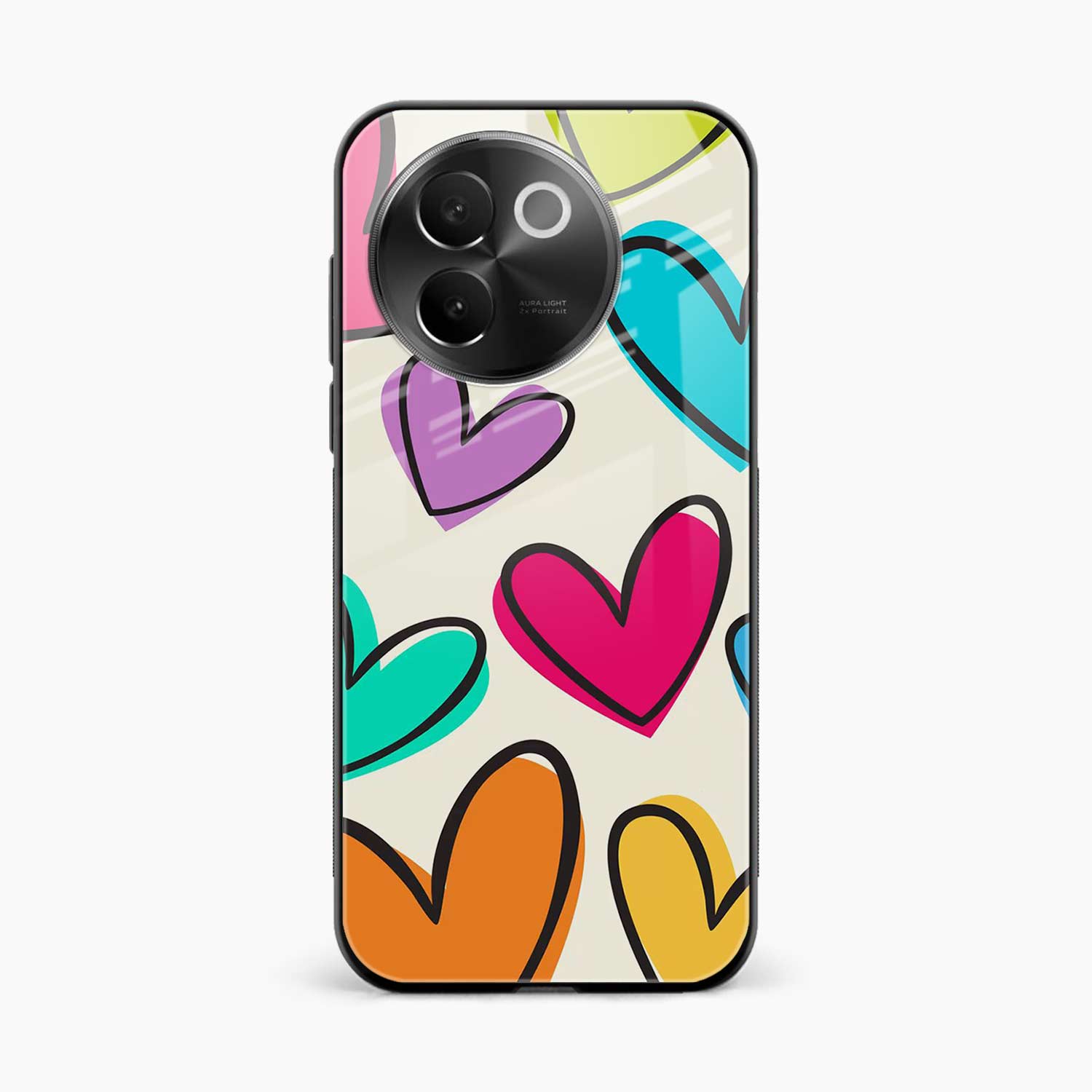 Colorful Hearts Vivo V30e 5G Back Cover