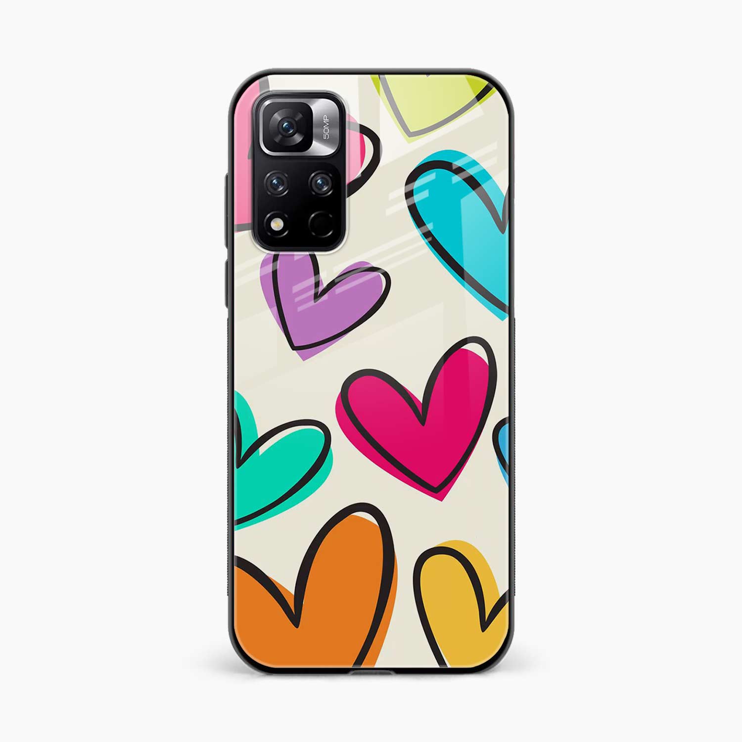 Colorful Hearts Xiaomi Mi 11i 5G Back Cover
