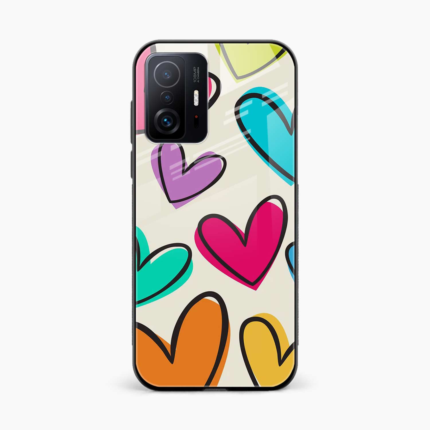 Colorful Hearts Xiaomi Mi 11t Pro Back Cover