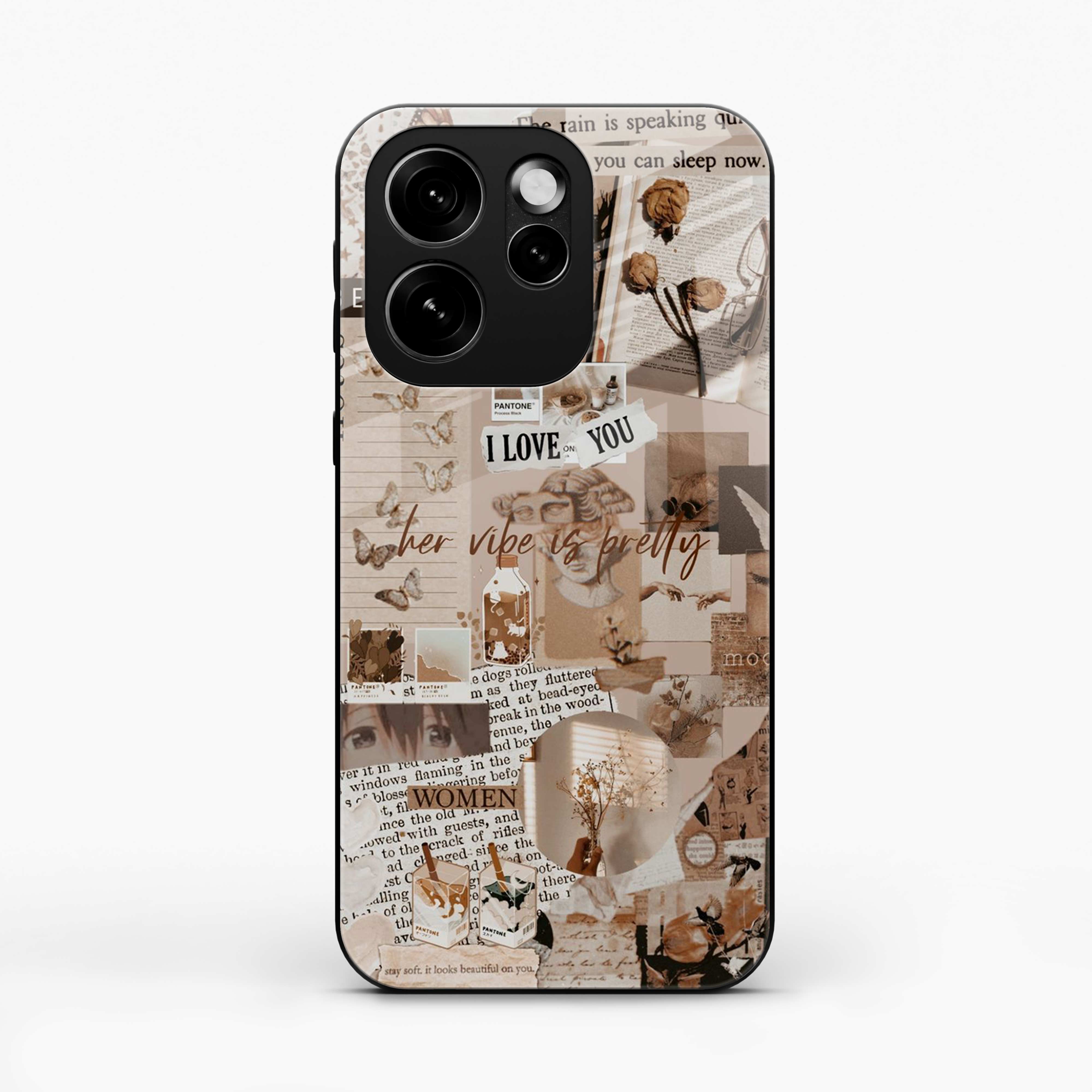 Aesthetic Vintage Oppo Reno 15c 5G Back Cover