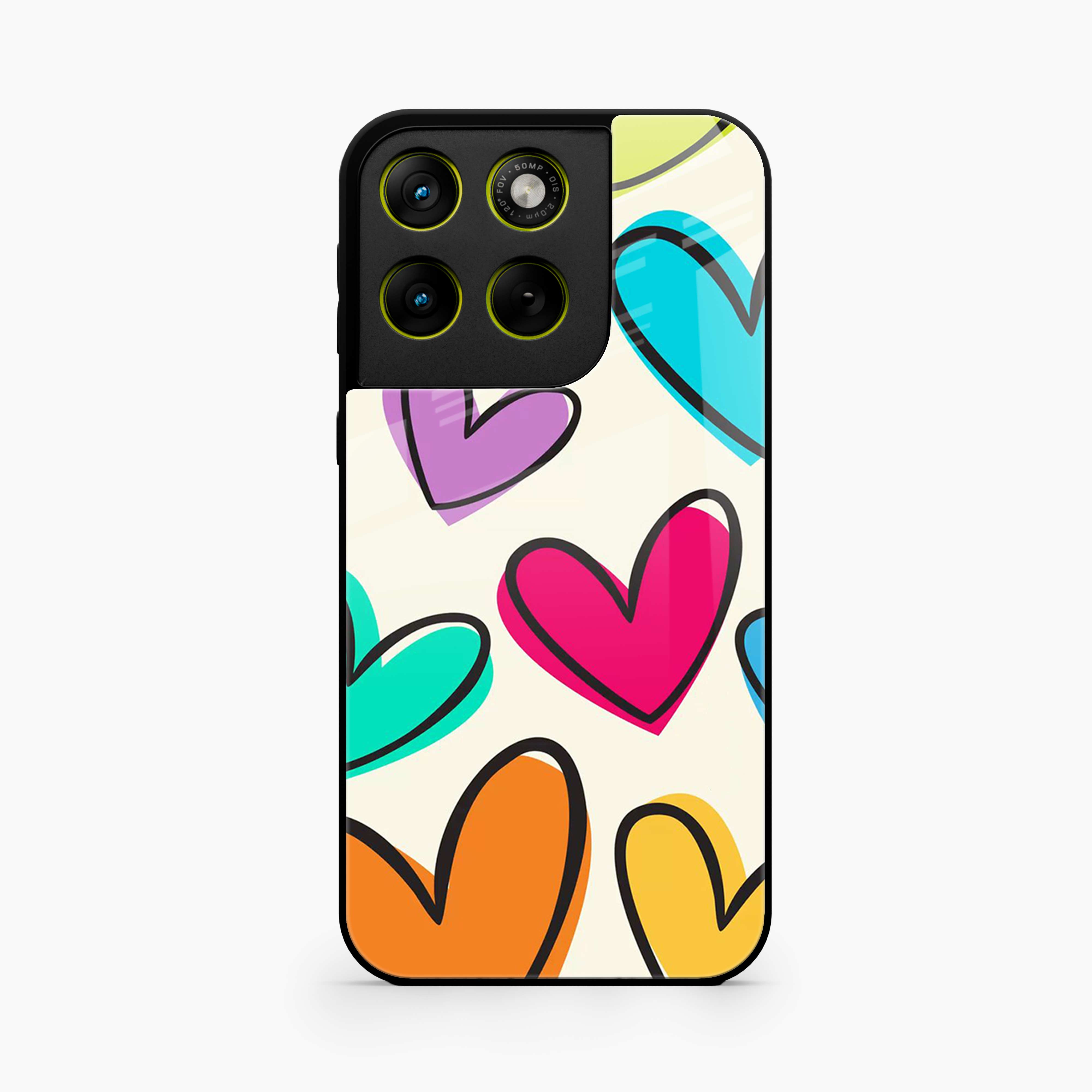 Colorful Hearts Motorola Edge 70 Back Cover