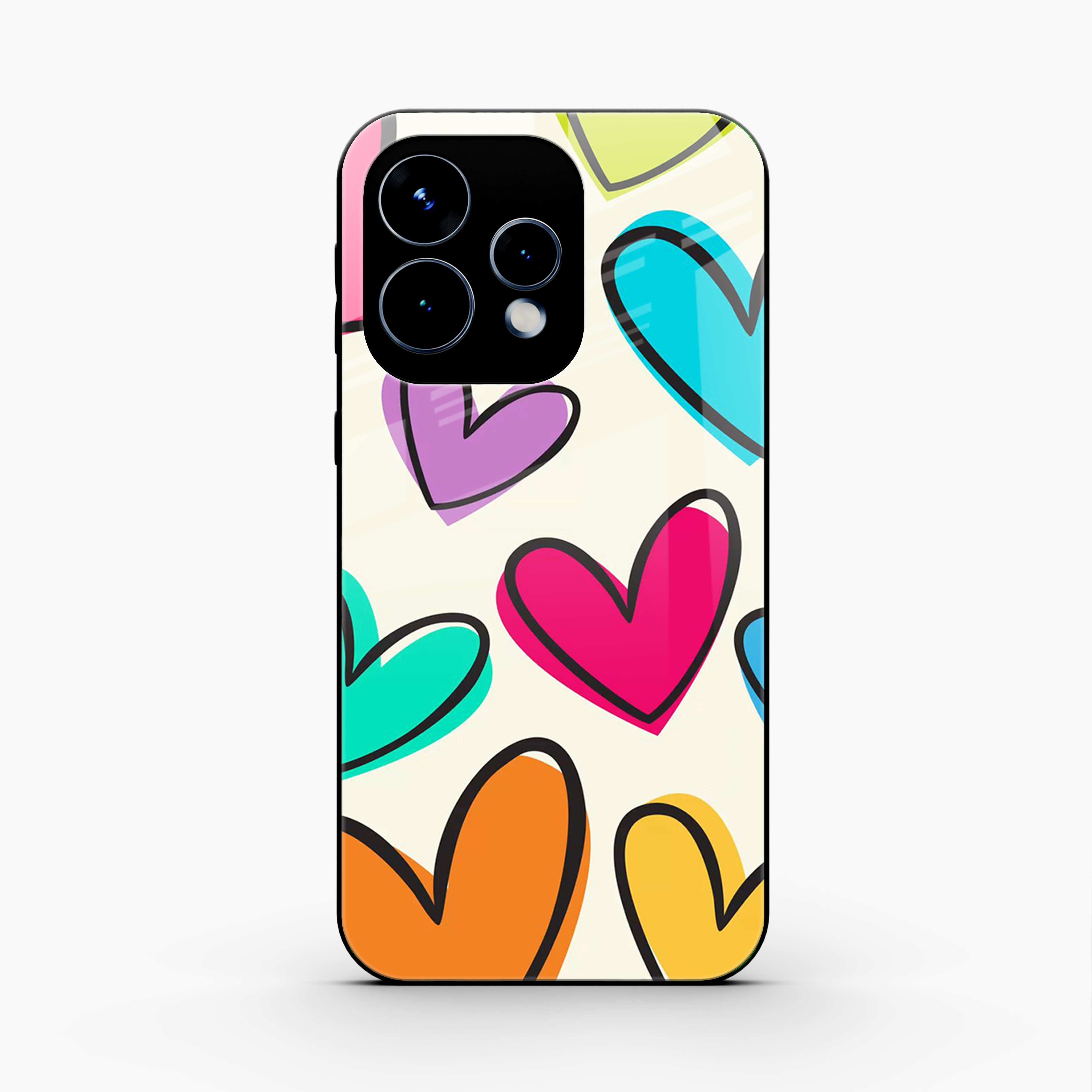 Colorful Hearts Oppo Reno 15 5G Back Cover
