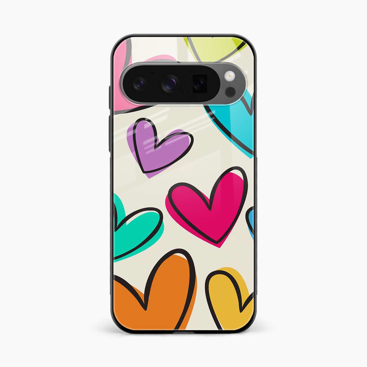 Colorful Hearts Google Pixel 10 Pro Back Cover
