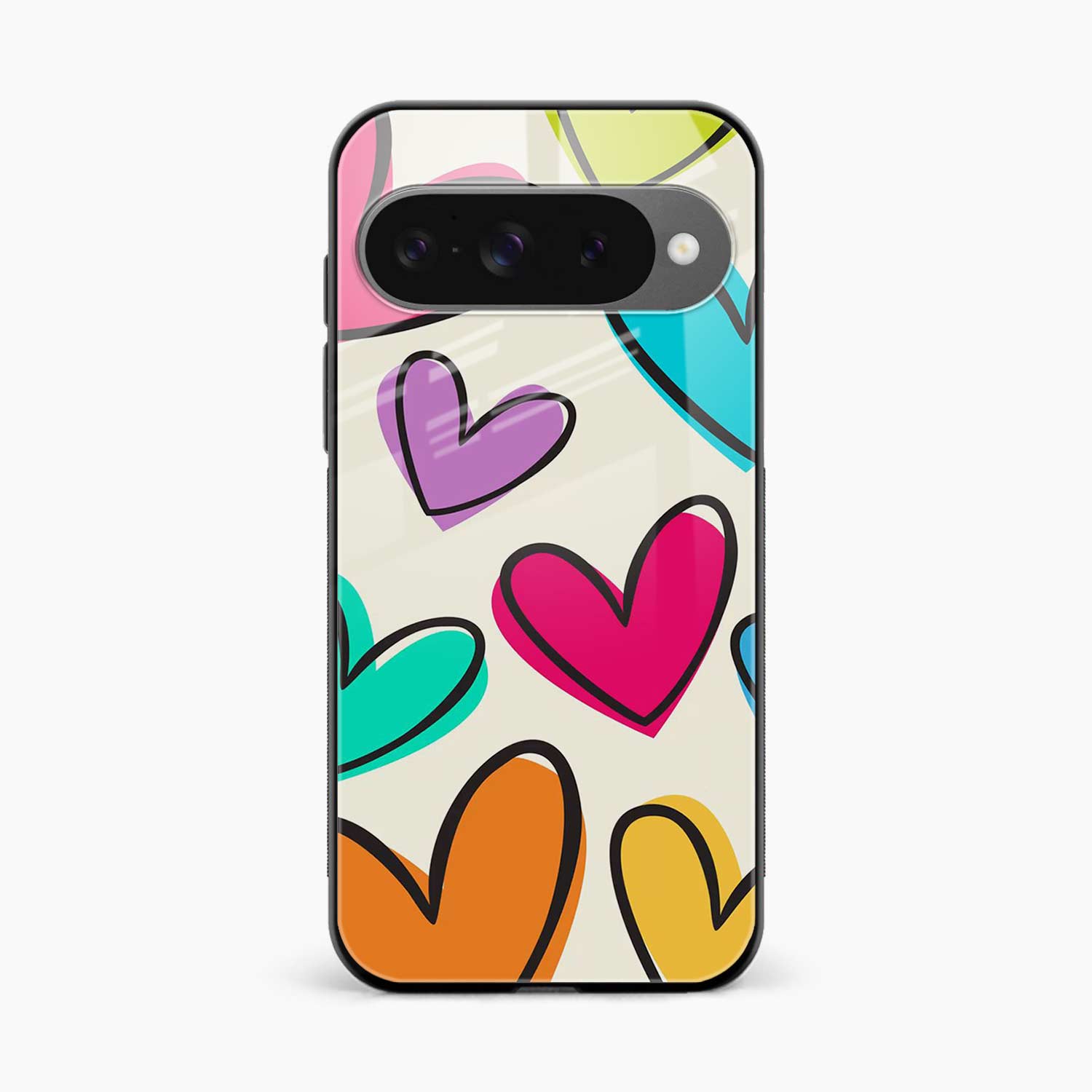 Colorful Hearts Google Pixel 10 Back Cover