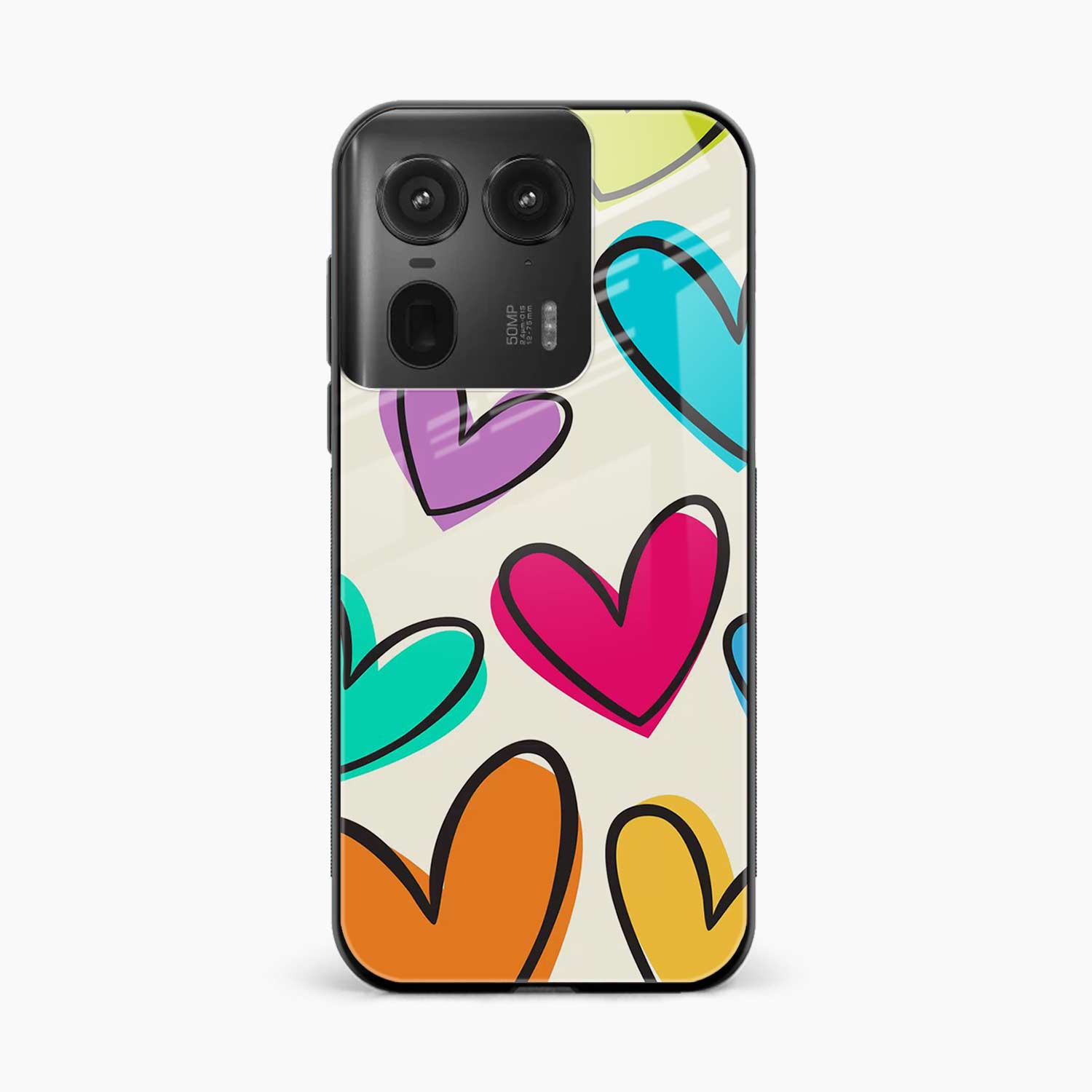 Colorful Hearts Motorola Edge 50 Ultra 5G Back Cover