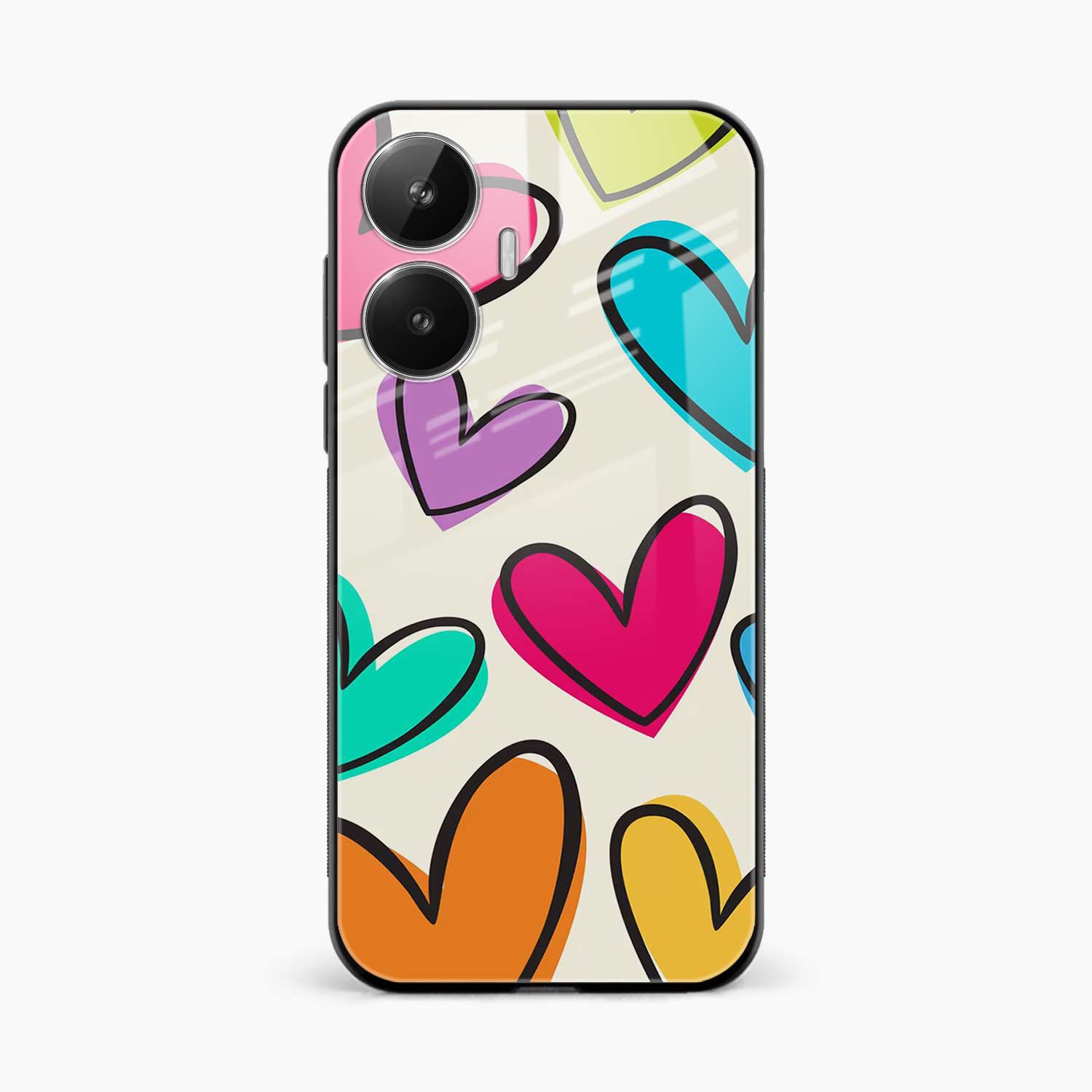 Colorful Hearts Realme Narzo N55 Back Cover