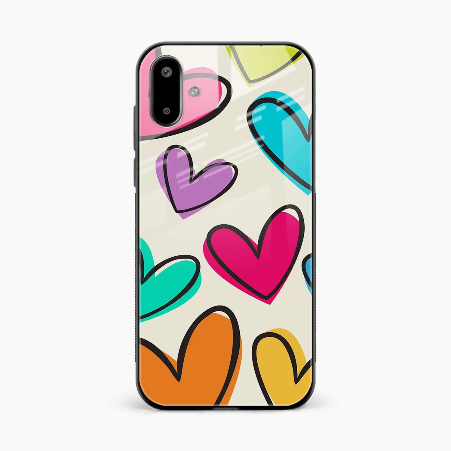 Colorful Hearts Samsung F07 Back Cover