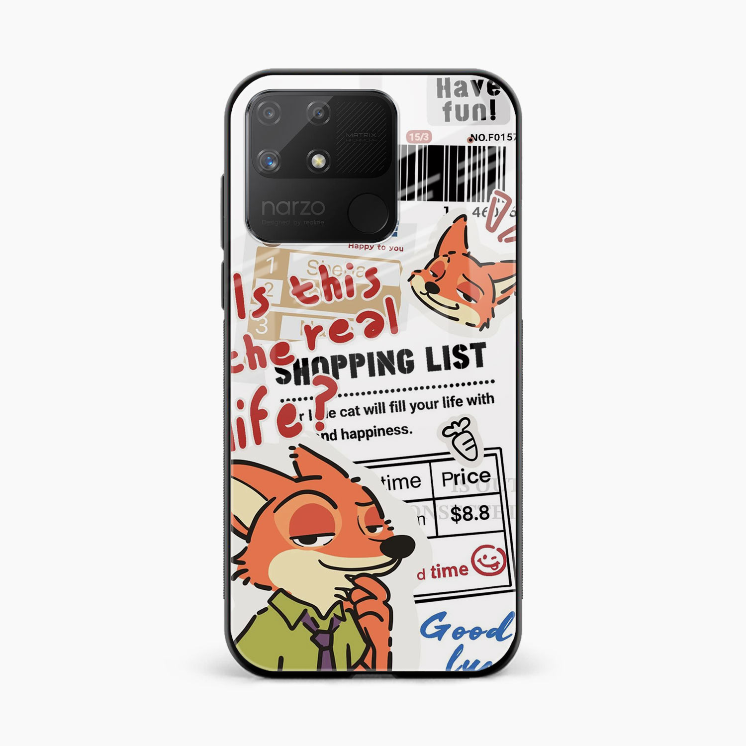 Fox & Fun Realme Narzo 50a Back Cover