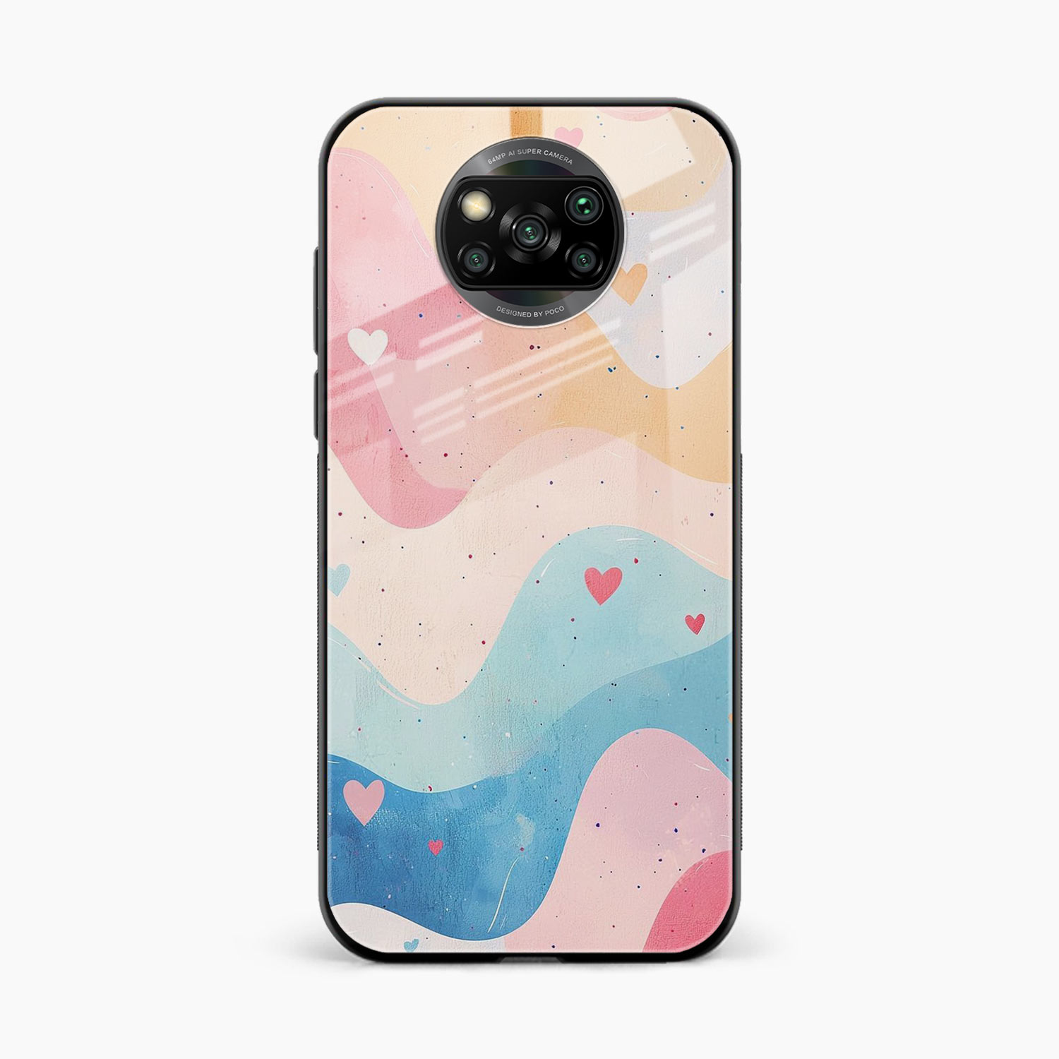 Love Waves Poco X3 Back Cover