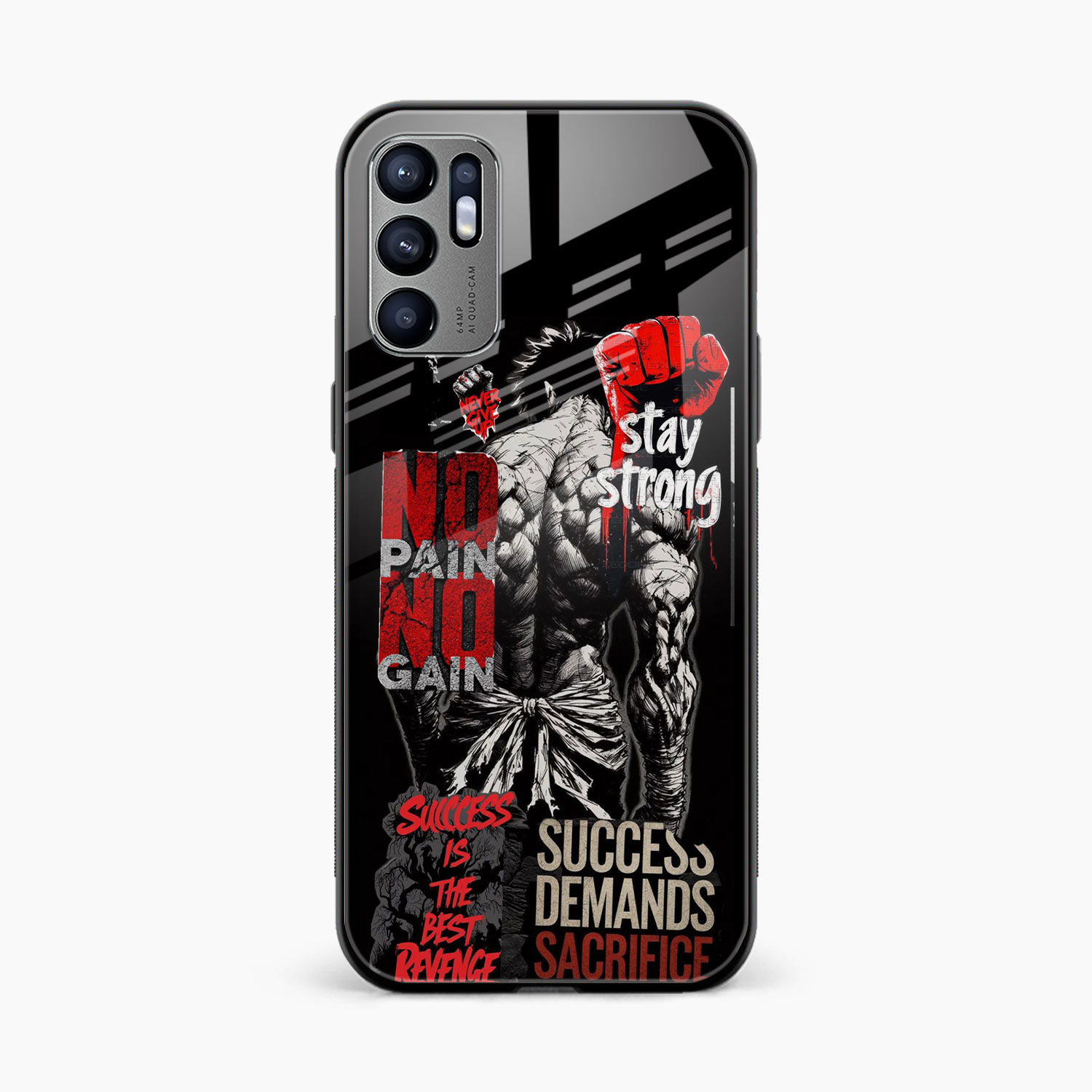 Stay Strong Oppo Reno 6 4G Back Cover