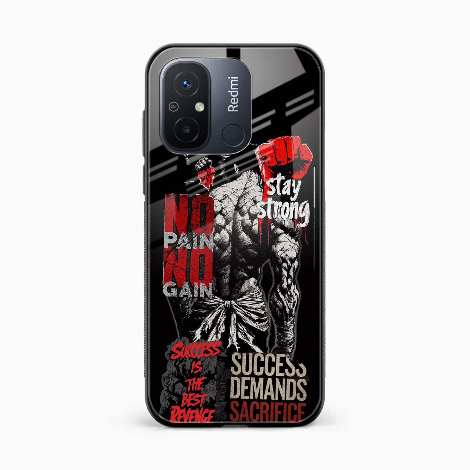 Stay Strong Redmi 12c Back Cover