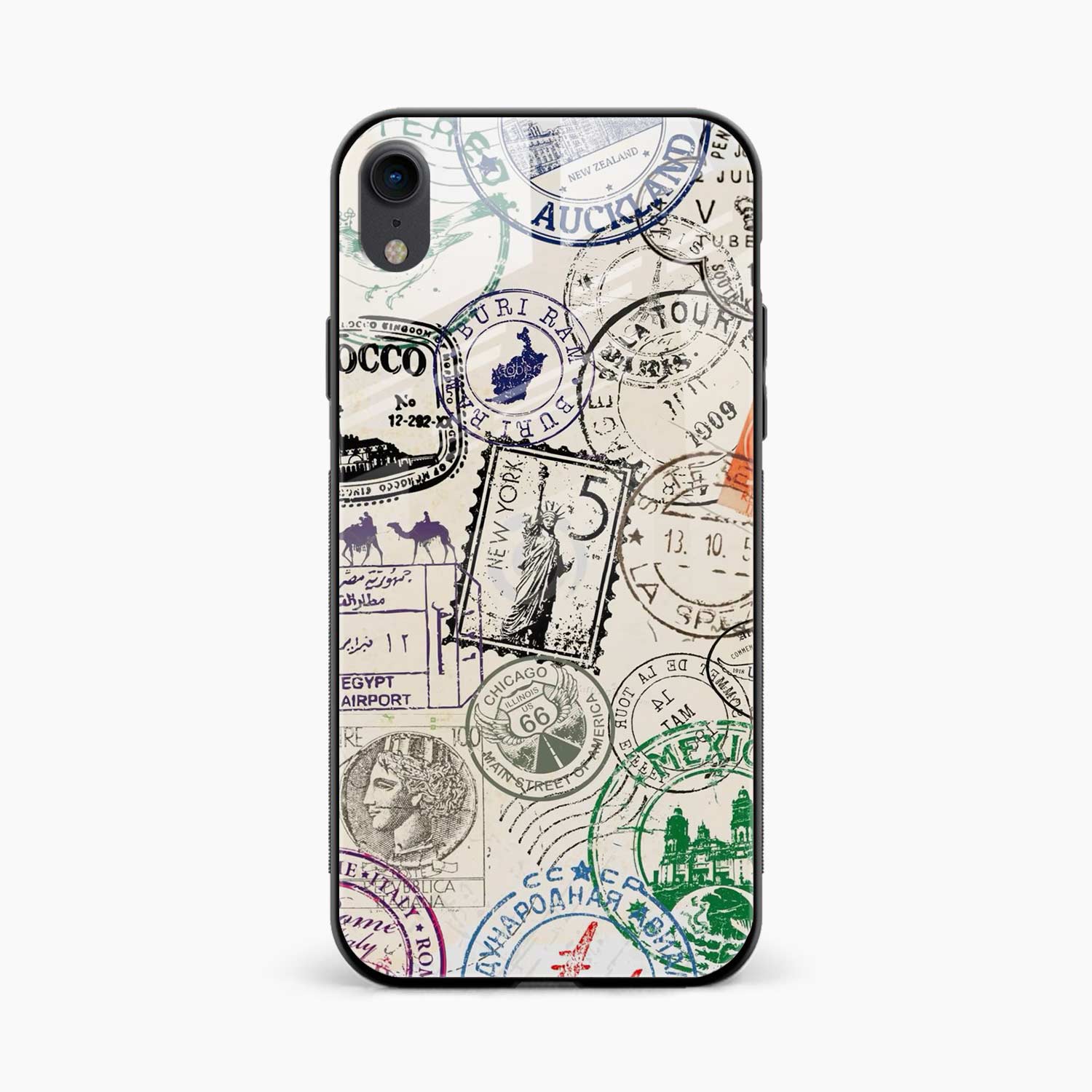 Stamps iPhone XR Back Cover