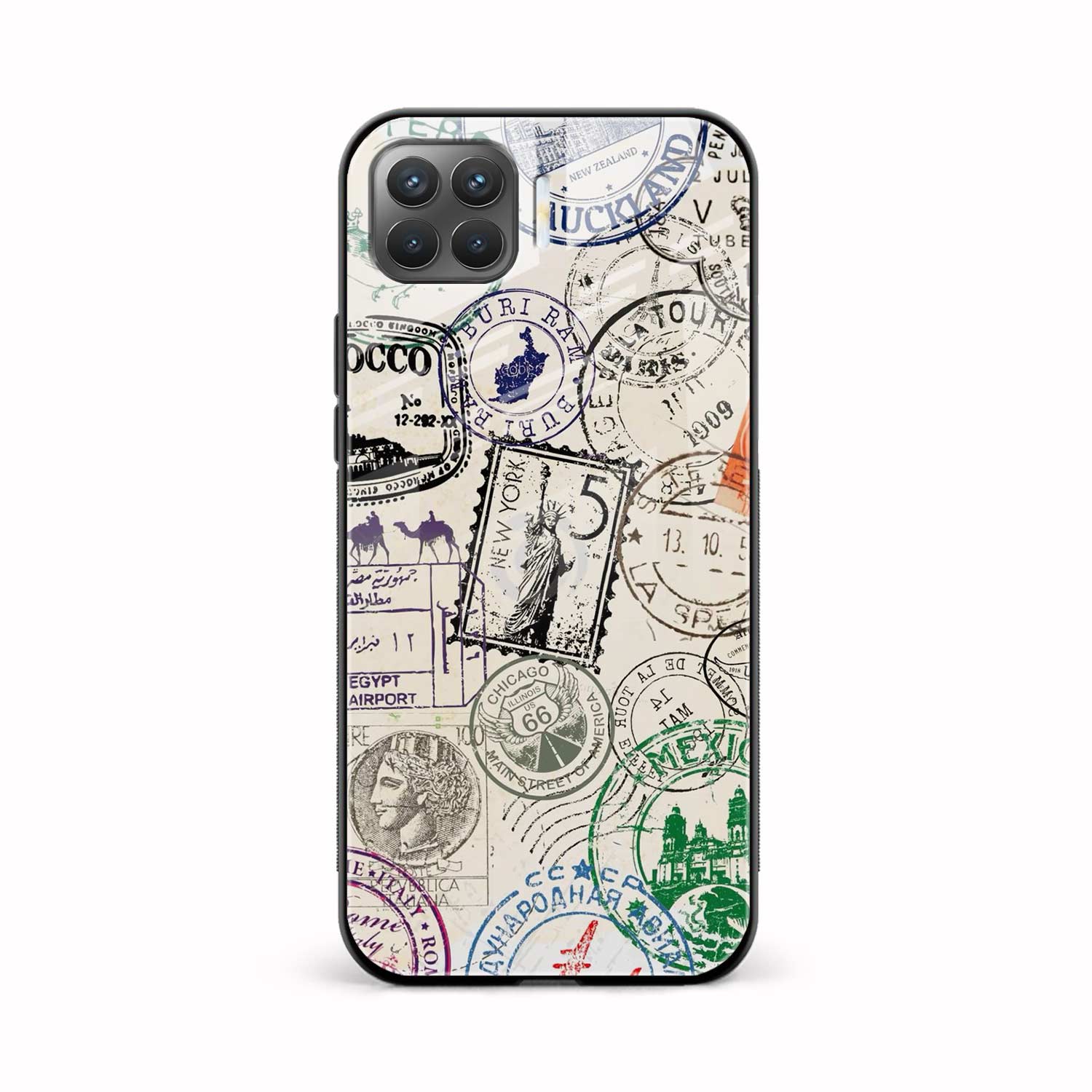 Stamps Oppo F17 Pro Back Cover
