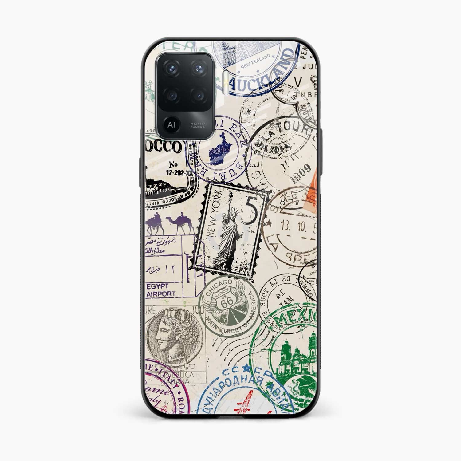 Stamps Oppo F19 Pro Back Cover