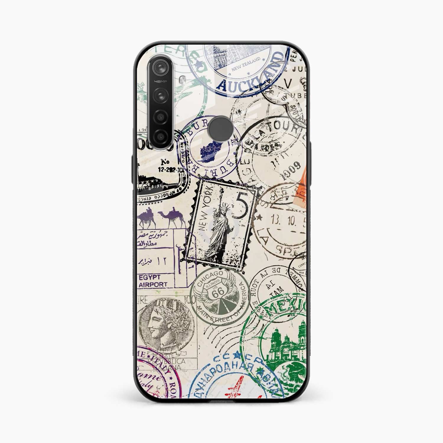 Stamps Realme 5i Back Cover