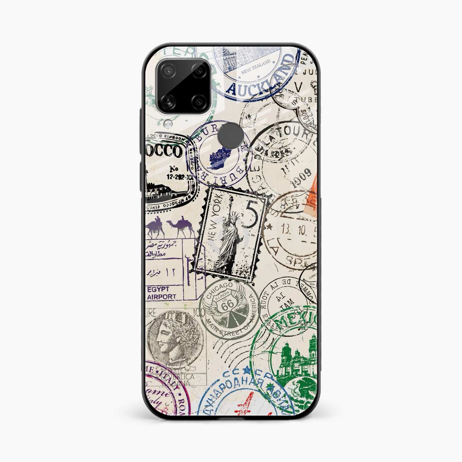 Stamps Realme C15 Back Cover