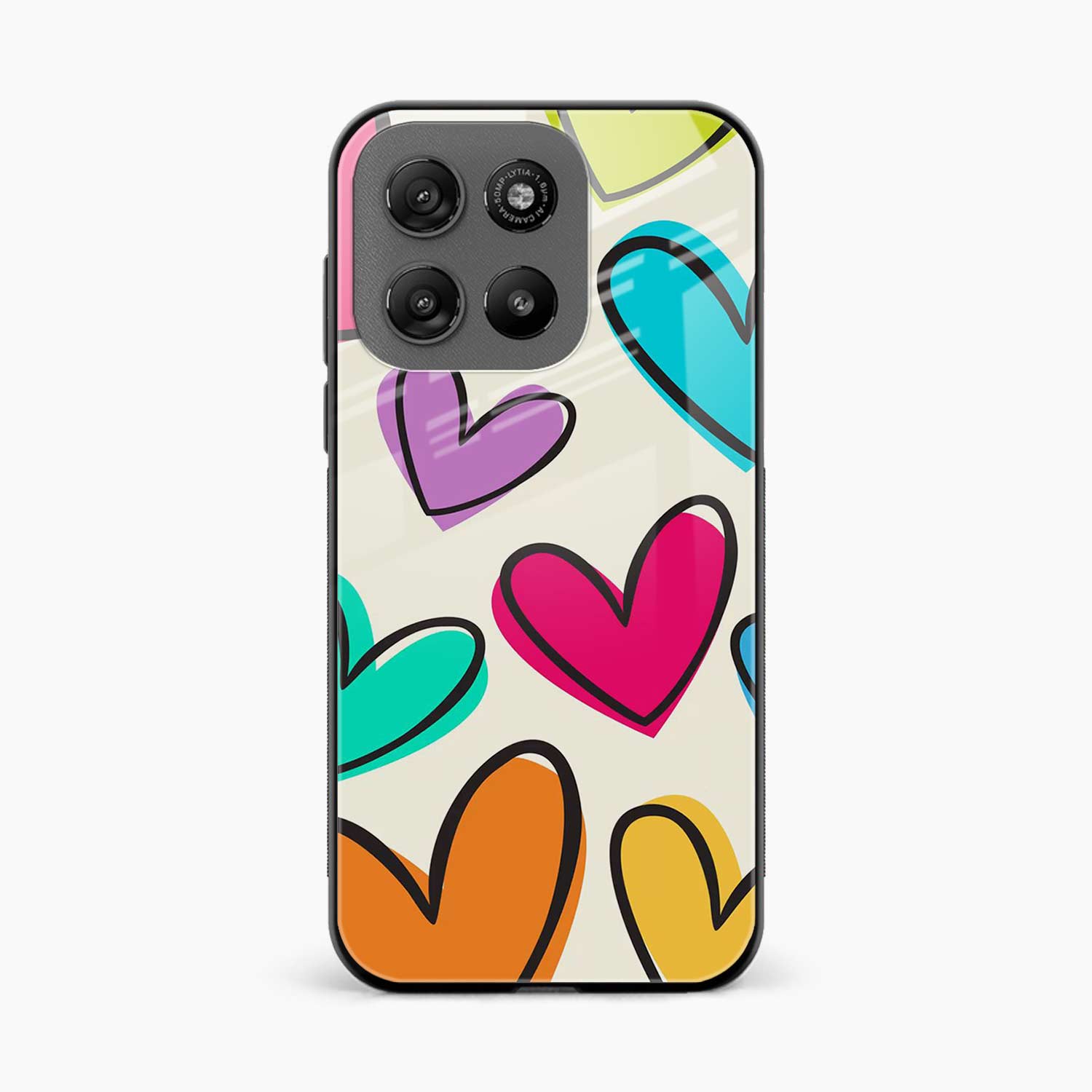 Colorful Hearts Motorola G57 Power 5G Back Cover