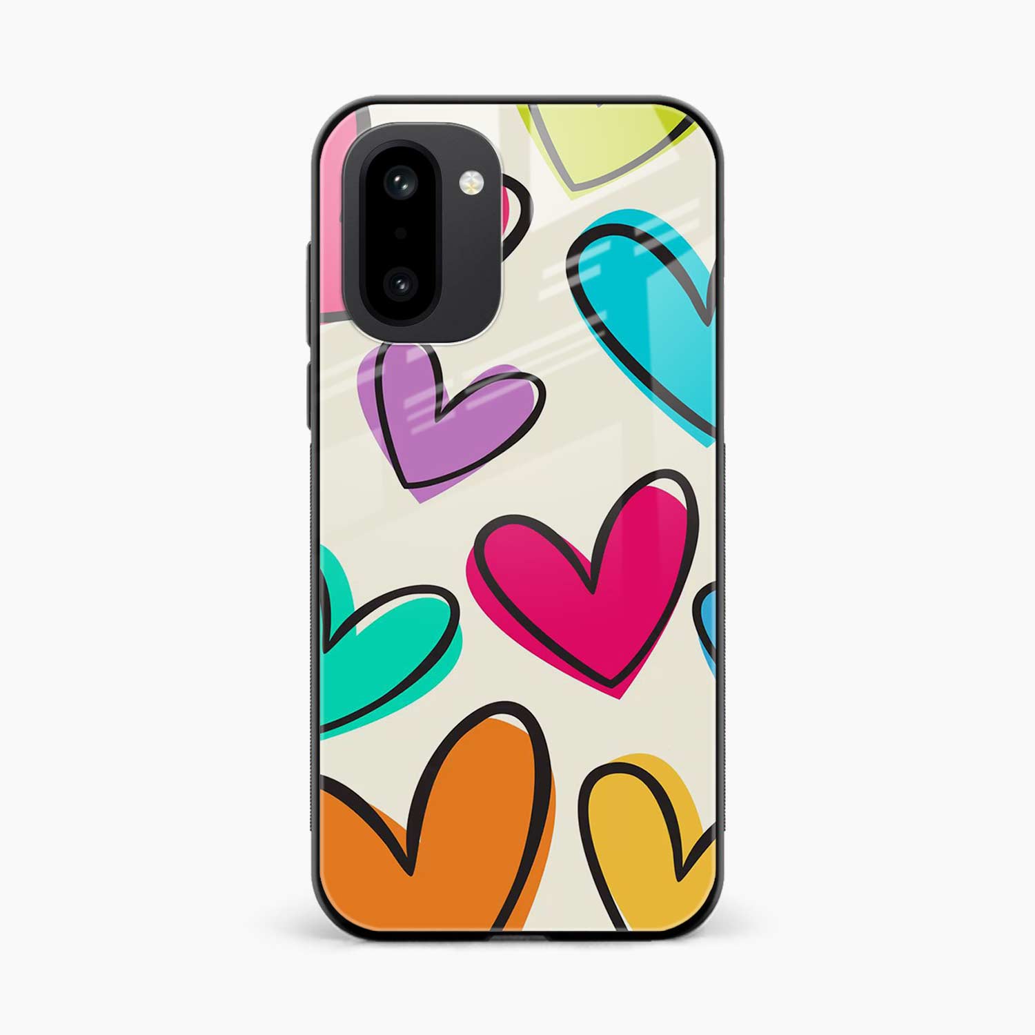 Colorful Hearts OnePlus 15r 5G Back Cover