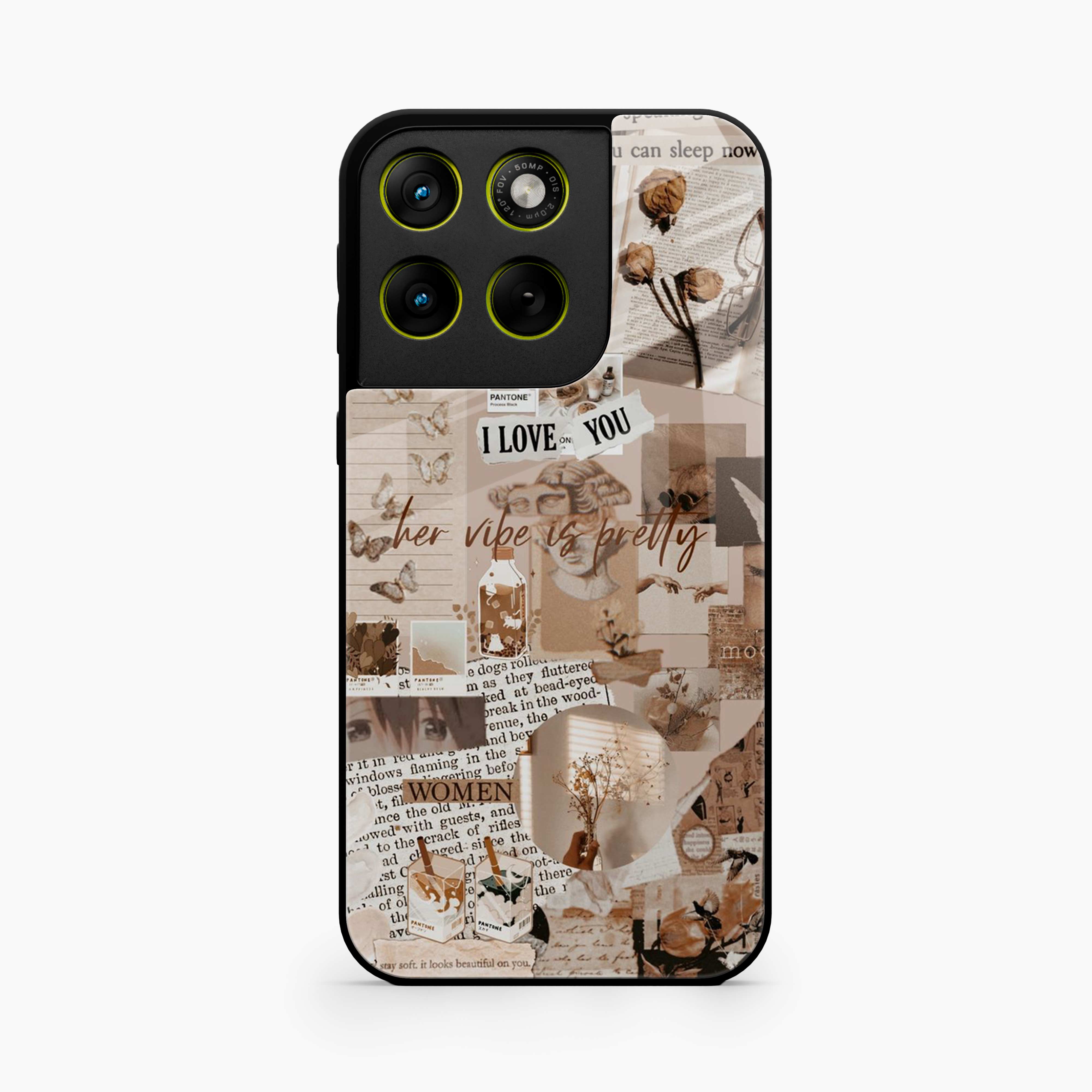 Aesthetic Vintage Motorola Edge 70 Fusion Back Cover