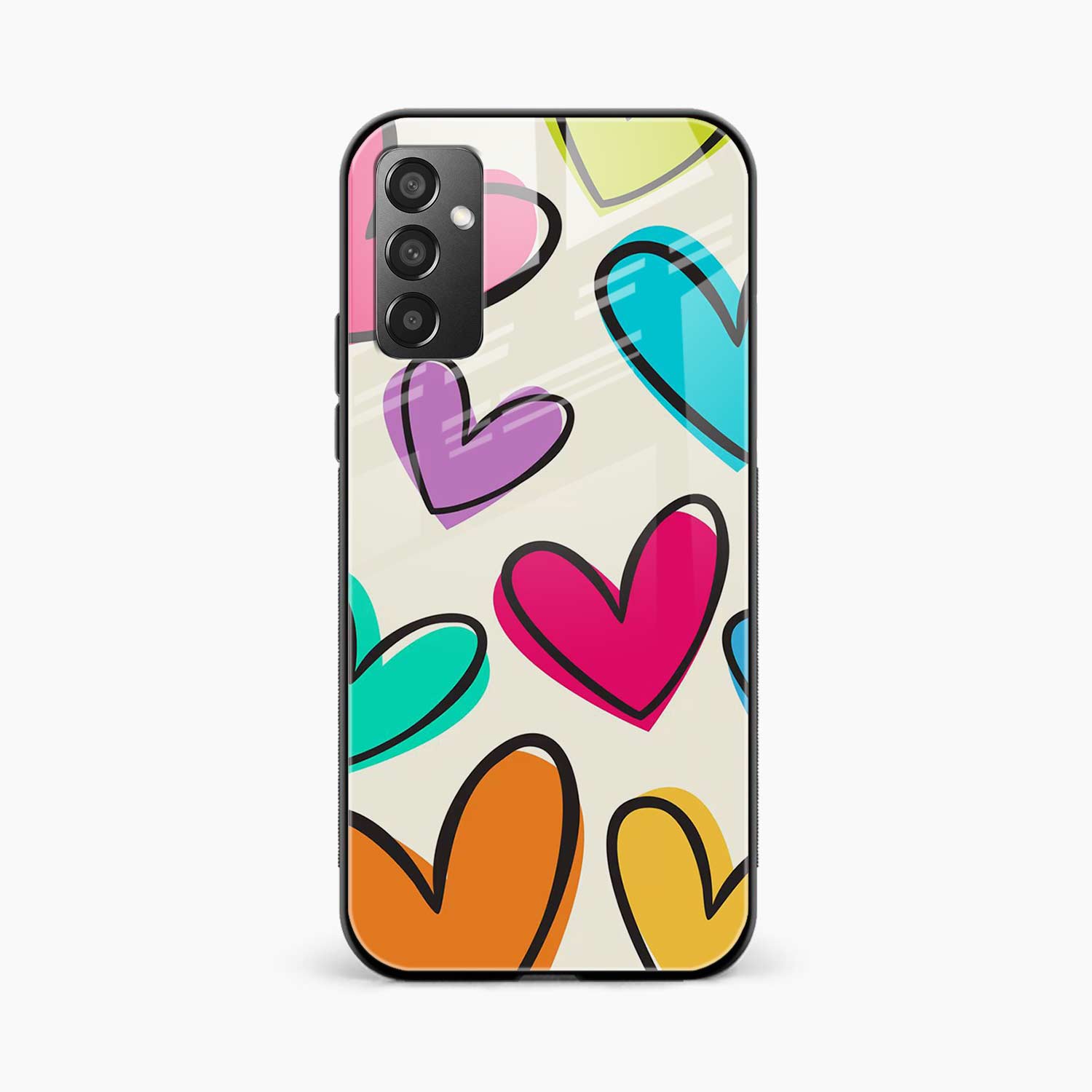 Colorful Hearts Samsung F13 4G Back Cover
